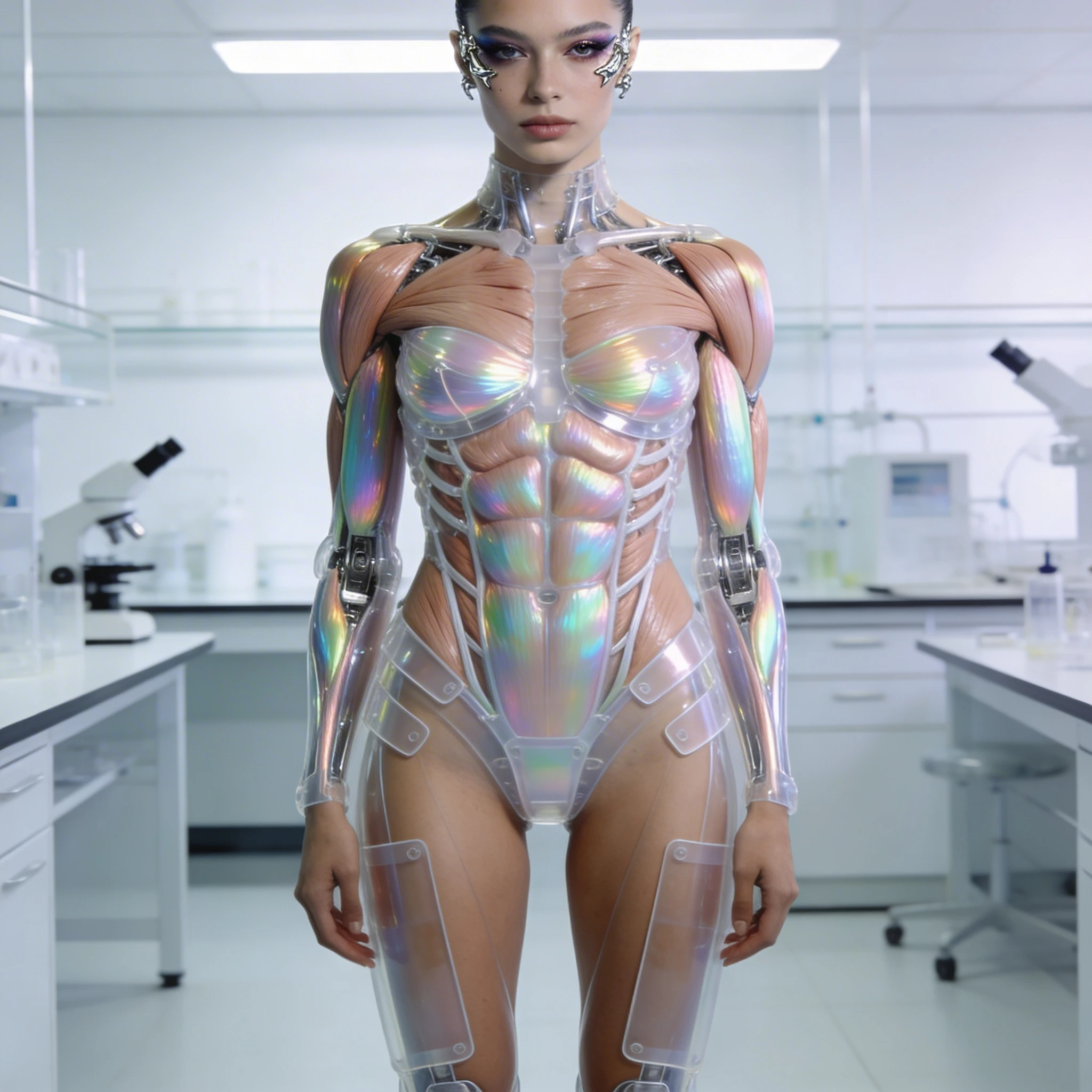 Хай-тек модель в стиле бионики — Seedream 4.5 промт