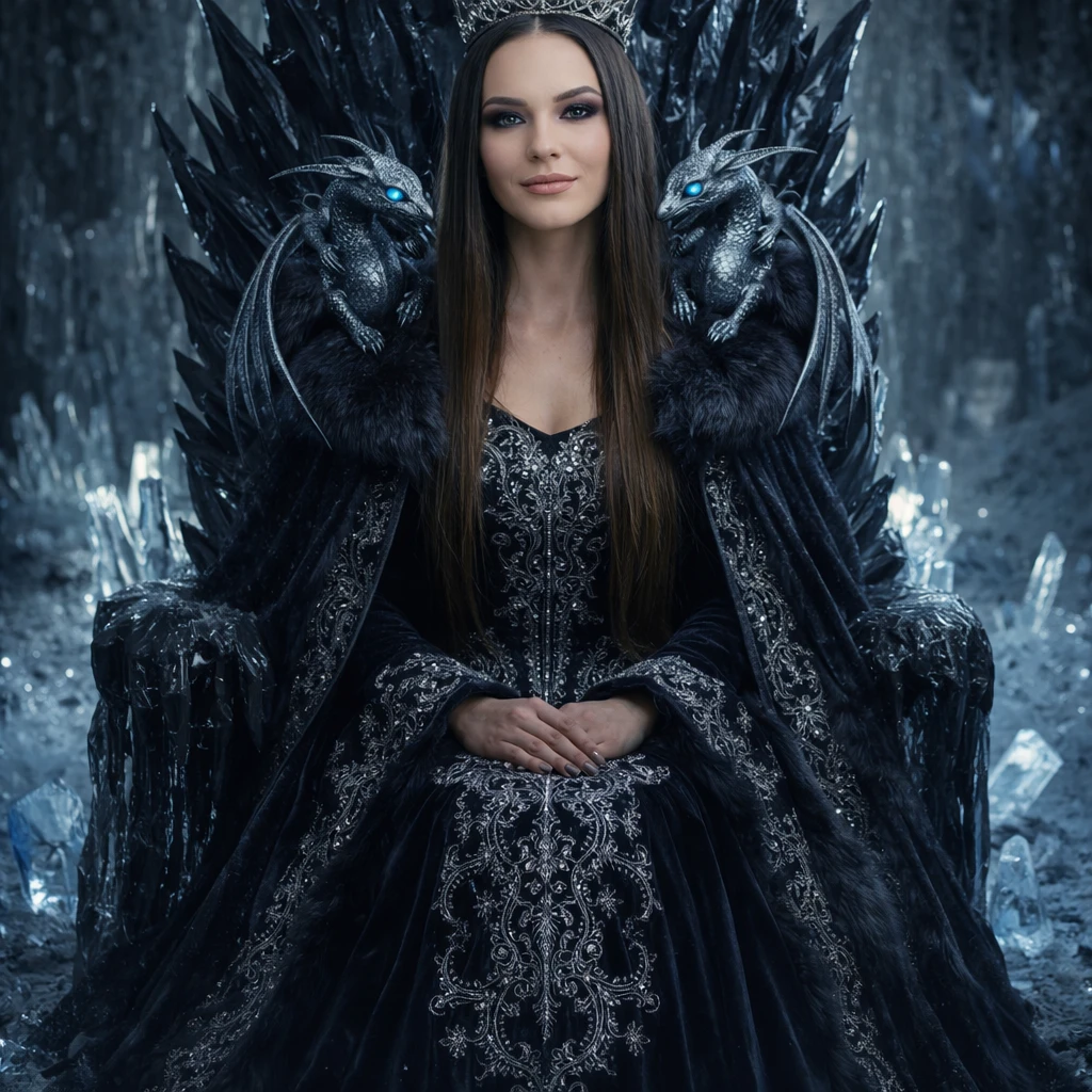 Хозяйка ледяных драконов — GPT Image 1.5 промт