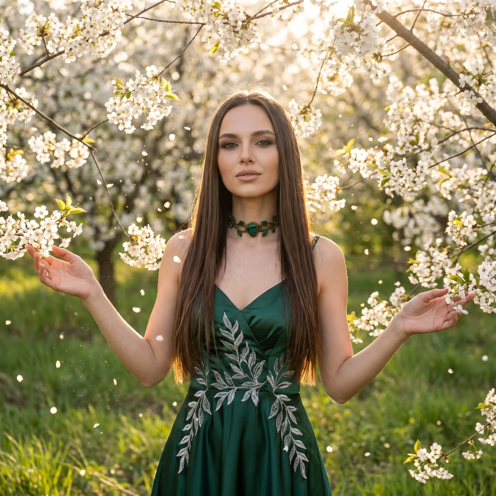 Хозяйка Медной Горы: Весна — Nano Banana Pro промт