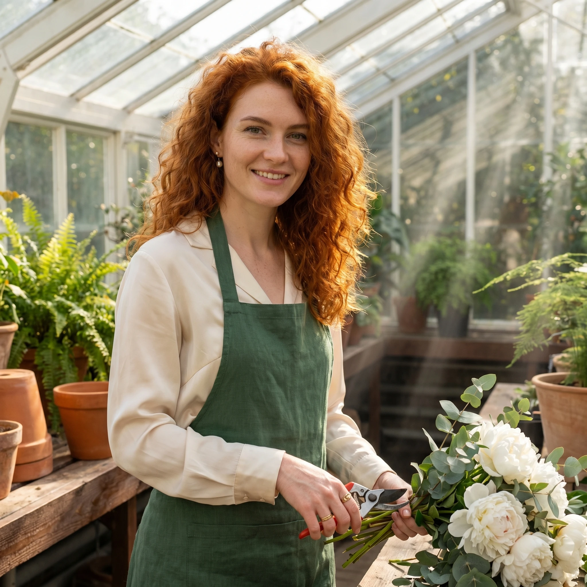 Хозяйка цветочной оранжереи — Nano Banana Pro промт