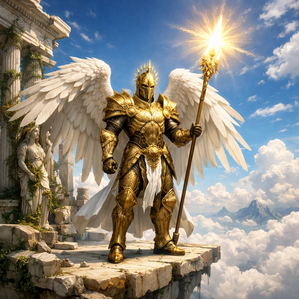 Хранитель заброшенного небесного храма — GPT Image 1.5 промт