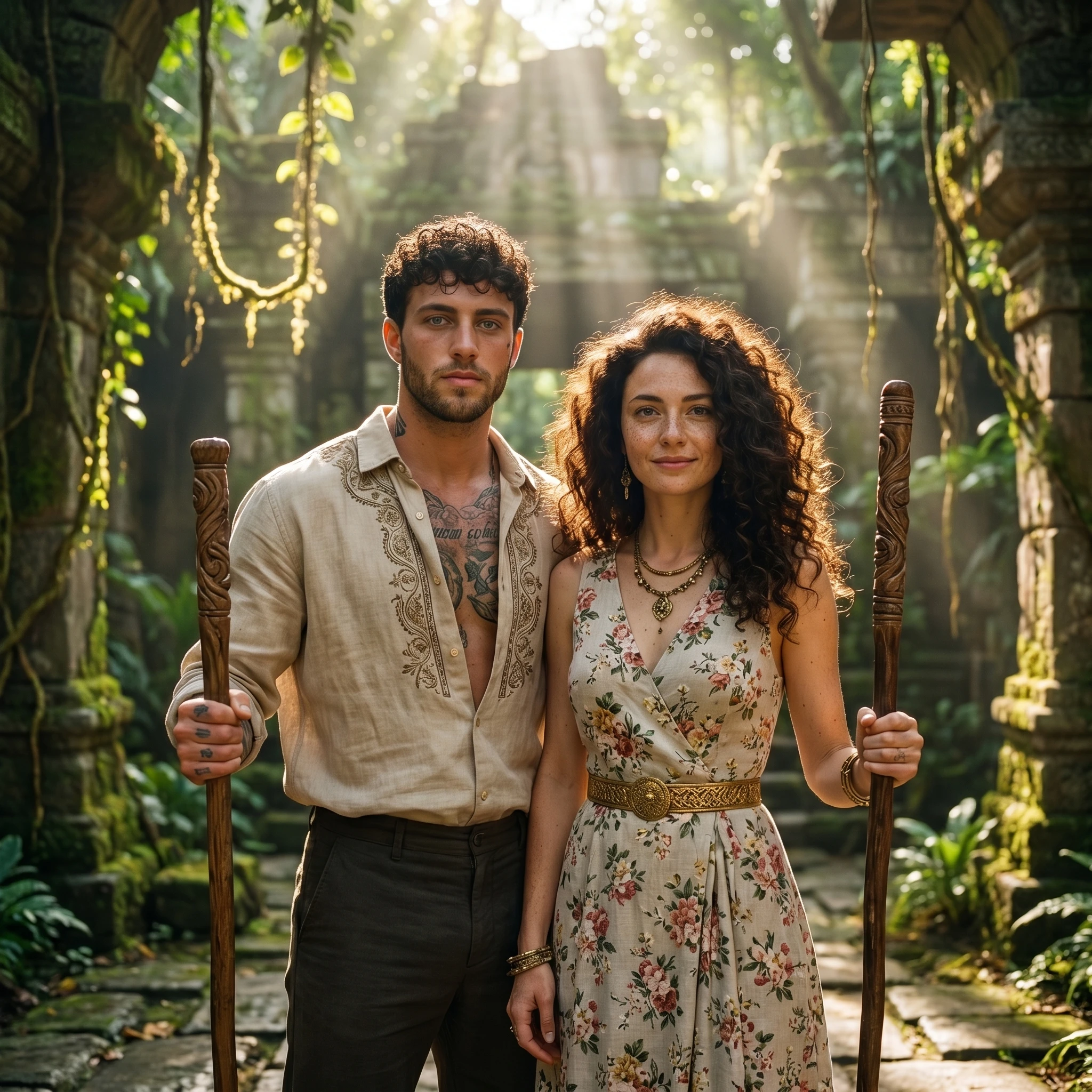 Хранители заброшенного храма — Nano Banana Pro промт