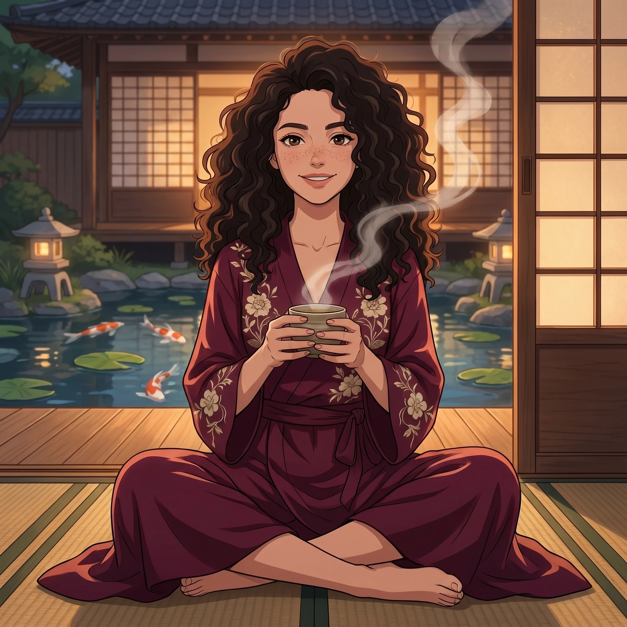 Хранительница Чайного Домика — Nano Banana Pro промт