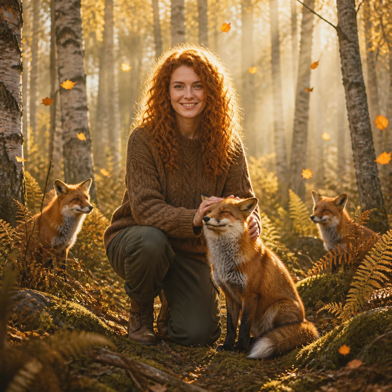 Хранительница лесных лис — GPT Image 1.5 промт