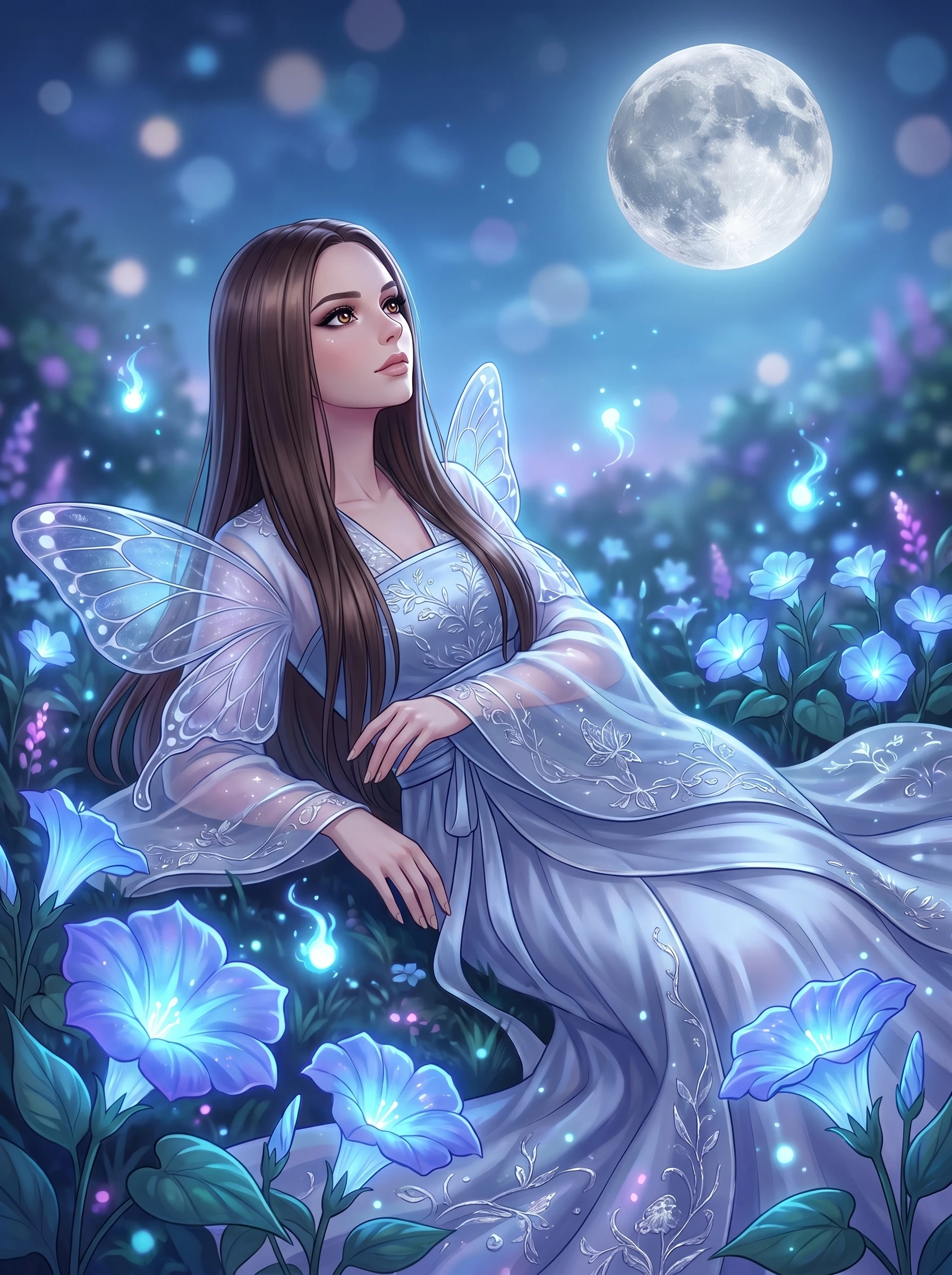 Хранительница лунного сада — Nano Banana Pro промт