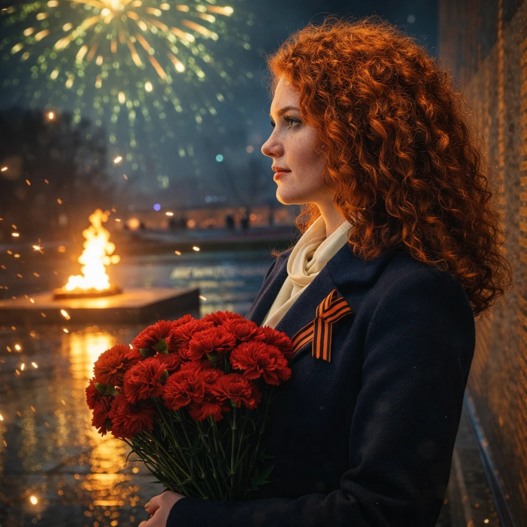 Хранительница памяти: Алая гвоздика — GPT Image 1.5 промт