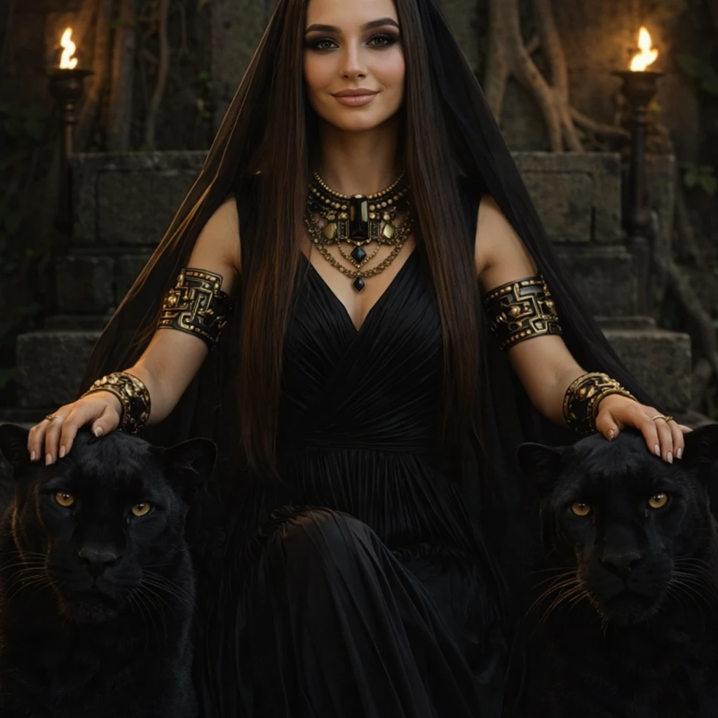 Хранительница пантер — GPT Image 1.5 промт