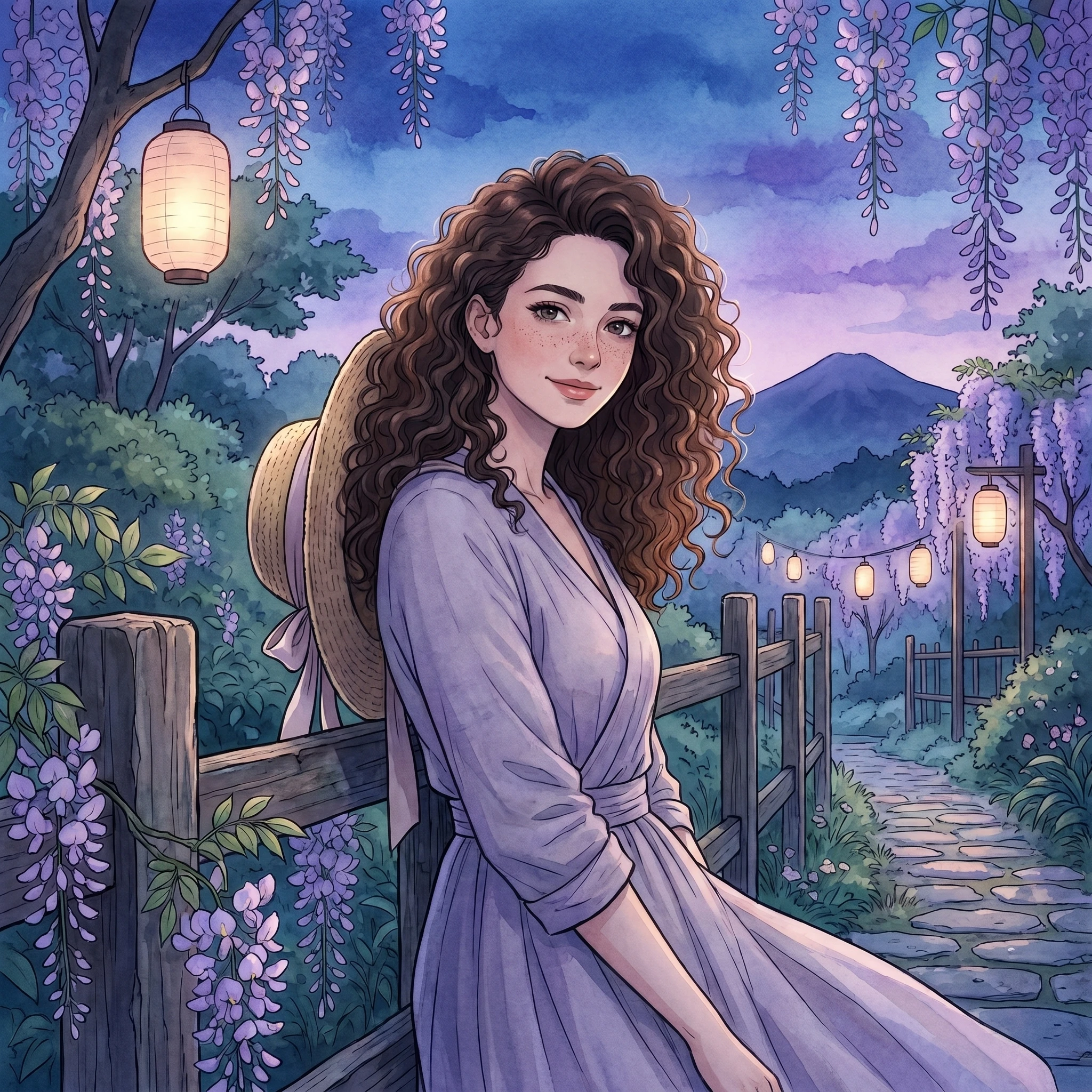 Хранительница Сада в стиле Сэйнэн — Nano Banana Pro промт