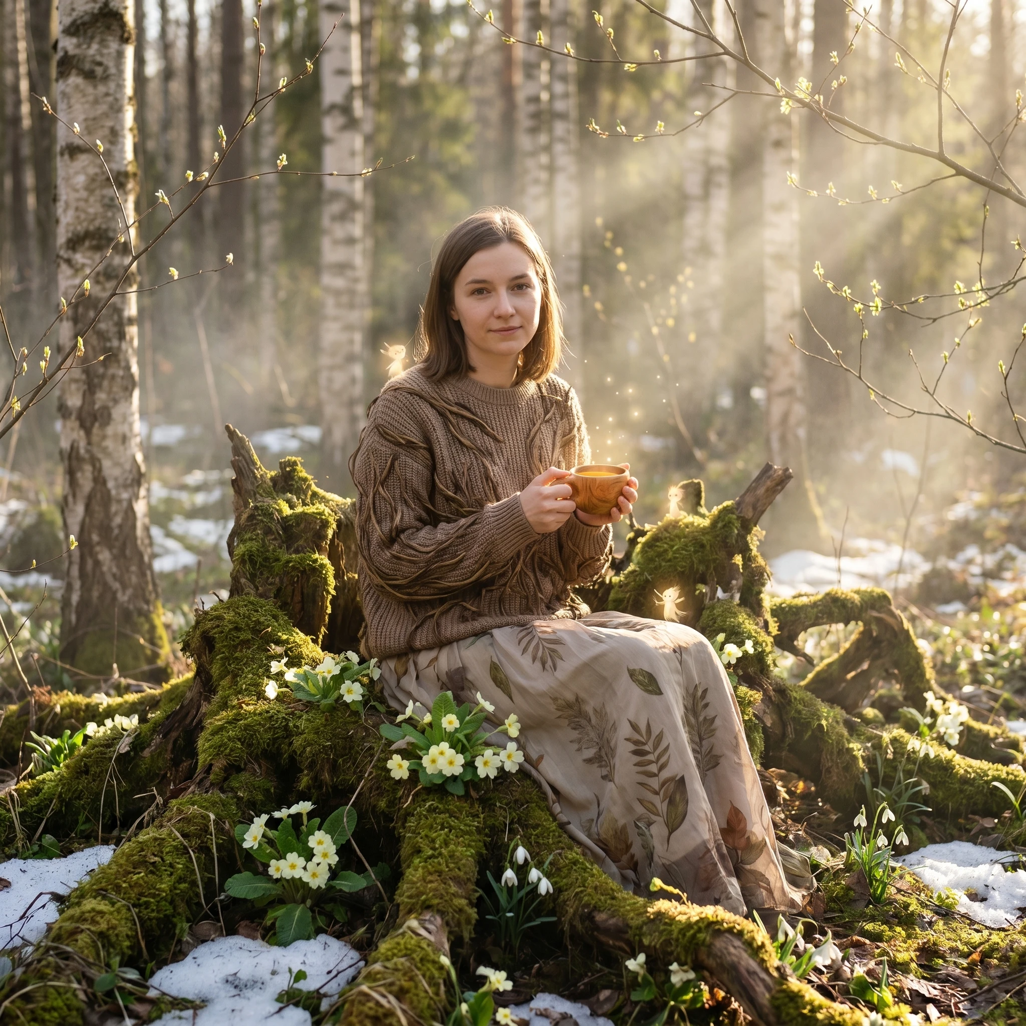 Хранительница Весеннего Леса — Nano Banana Pro промт