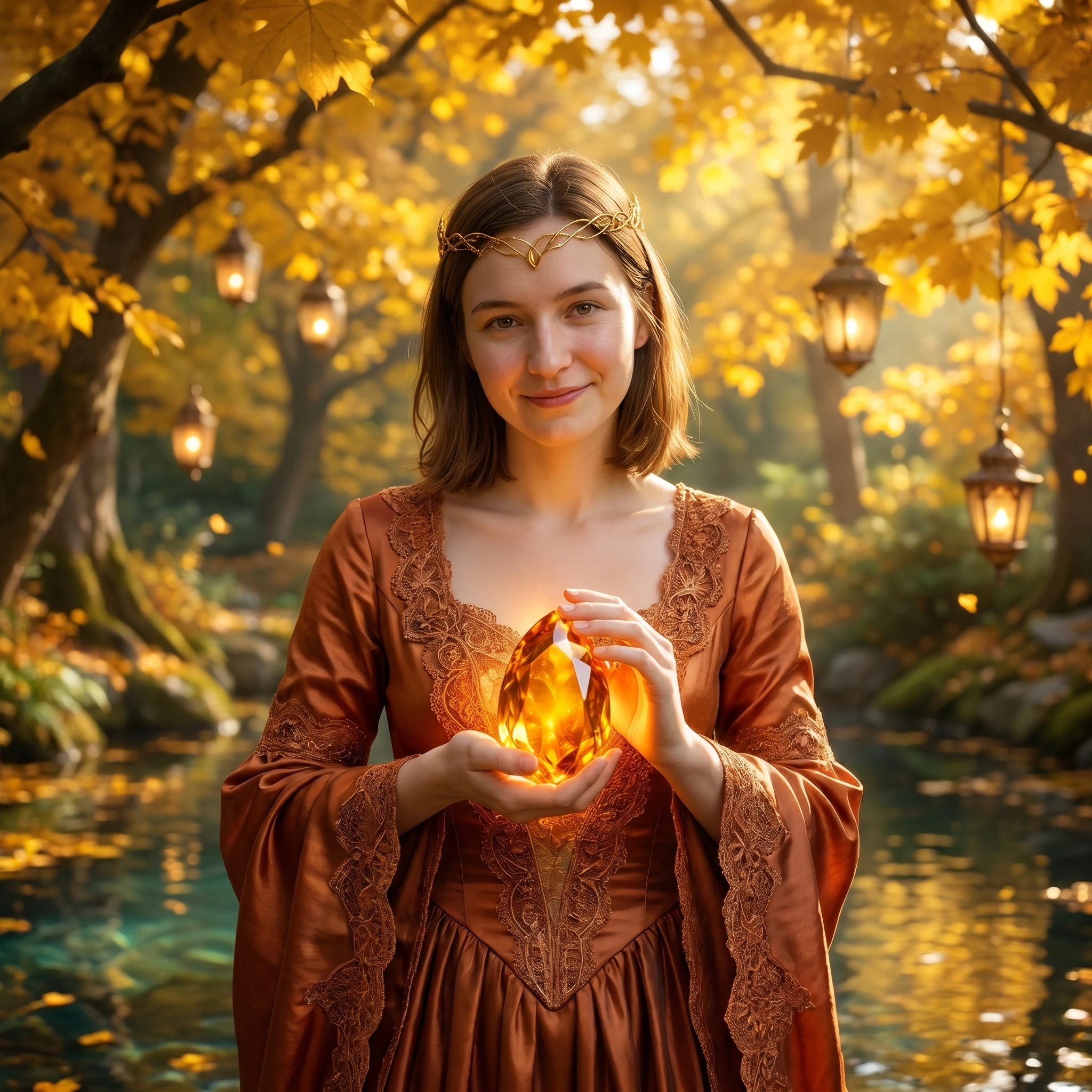 Хранительница Янтарного Сада — Nano Banana Pro промт