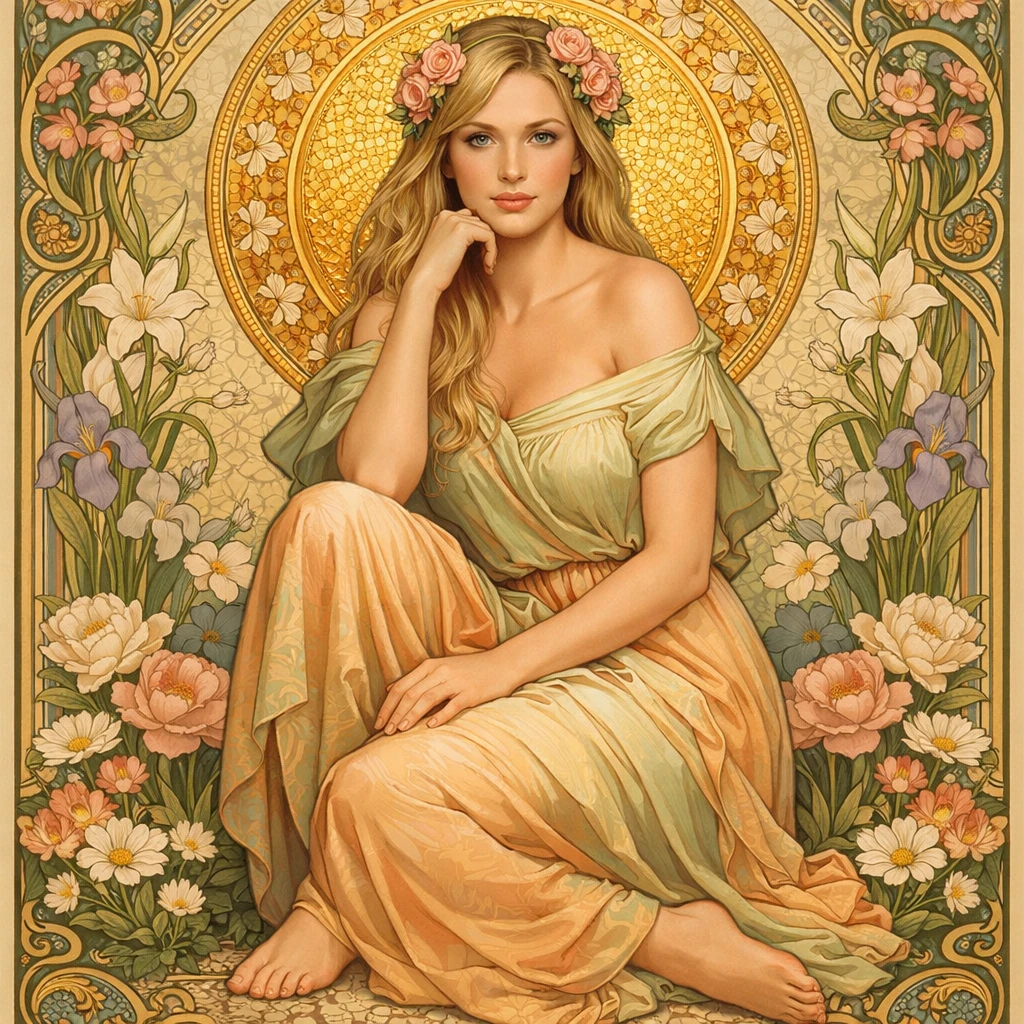Художник в стиле Модерн (Ар-нуво) — GPT Image 1.5 промт