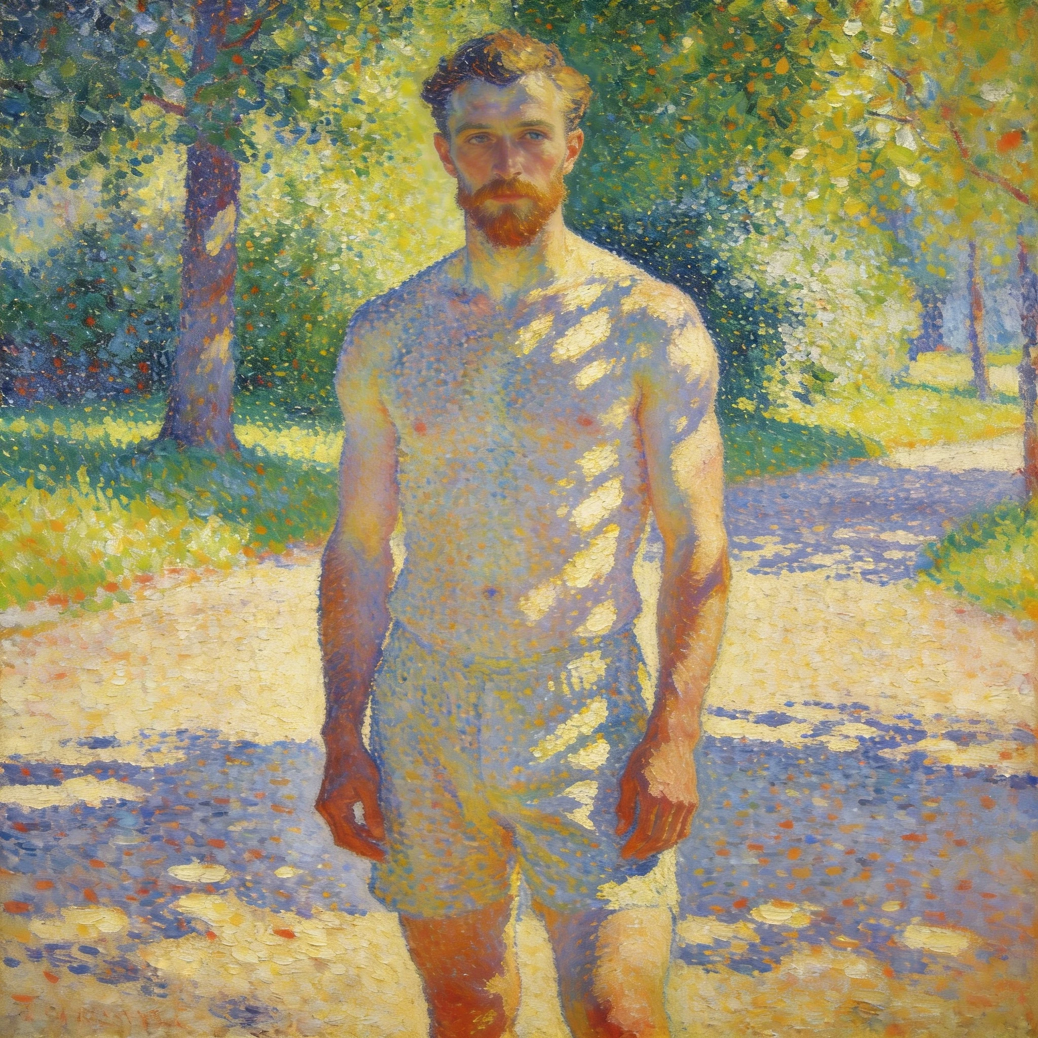 Художник в стиле пуантилизма — Seedream 4.5 промт