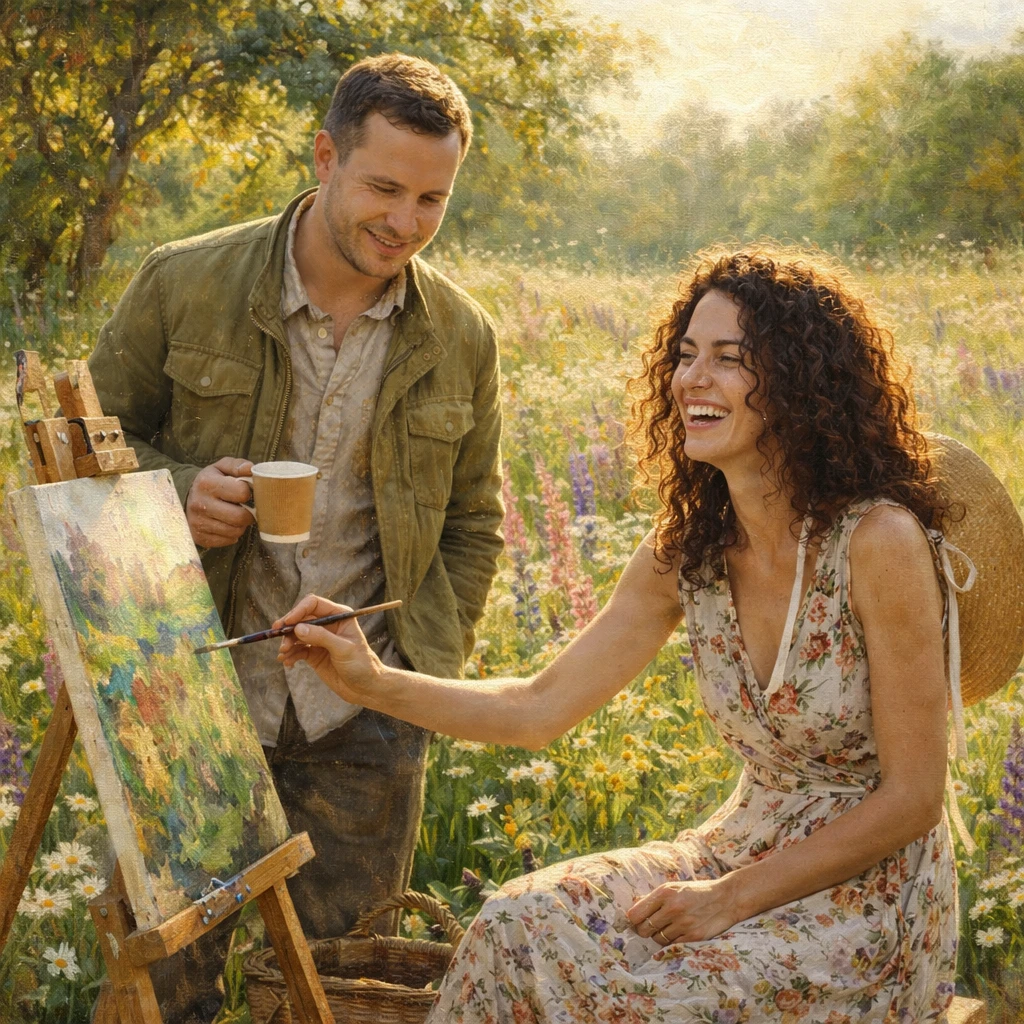 Художники на пленэре — GPT Image 1.5 промт