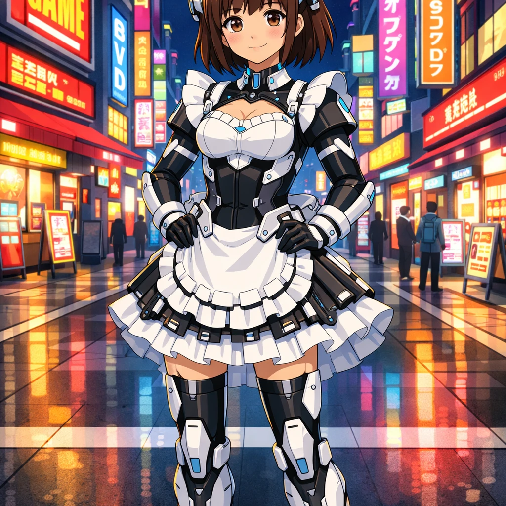 Кибер-Горничная в стиле Аниме — GPT Image 1.5 промт