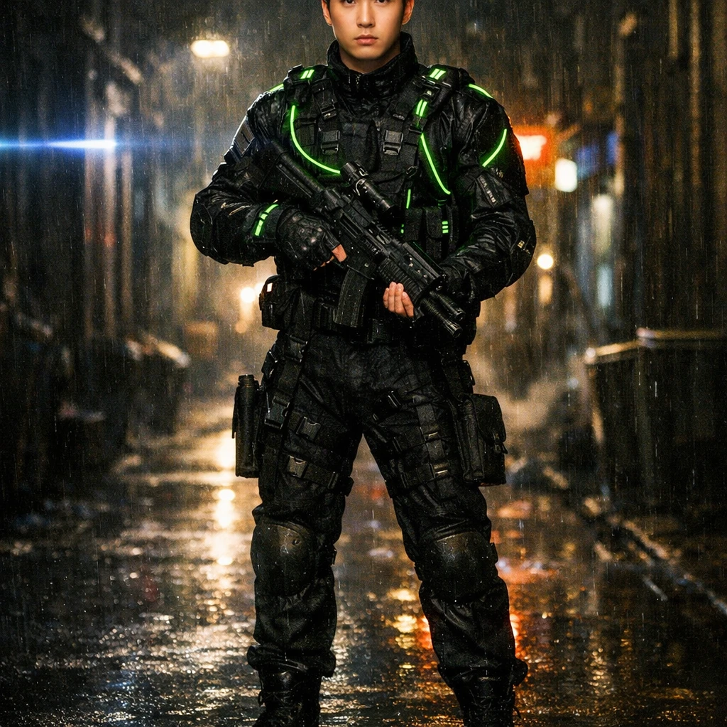 Кибер-Ниндзя из фильма 90-х — GPT Image 1.5 промт