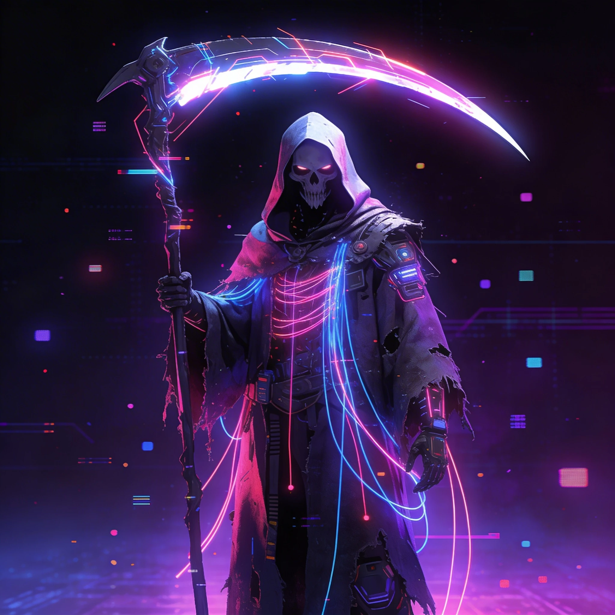 Кибер-Панк Жнец душ — Seedream 4.5 промт