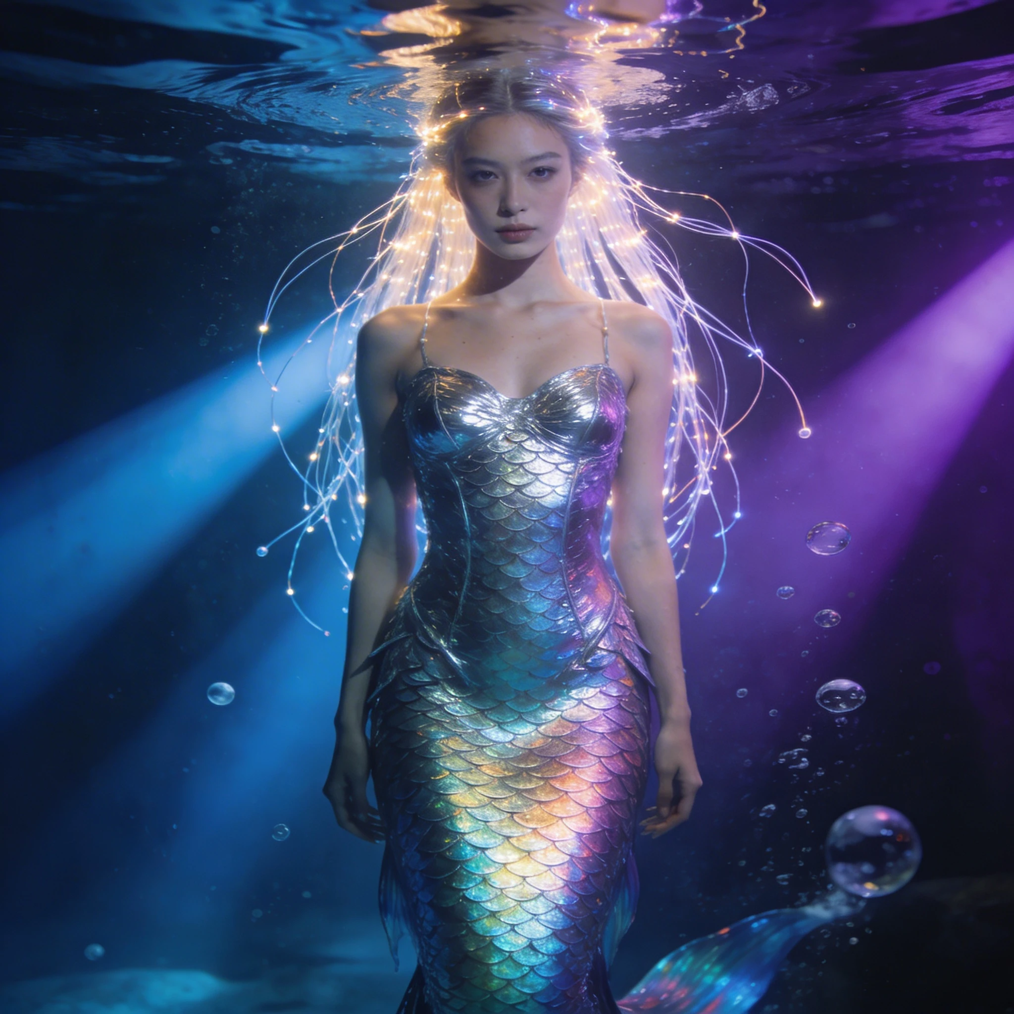 Кибер-русалка: Высокая мода — Seedream 4.5 промт