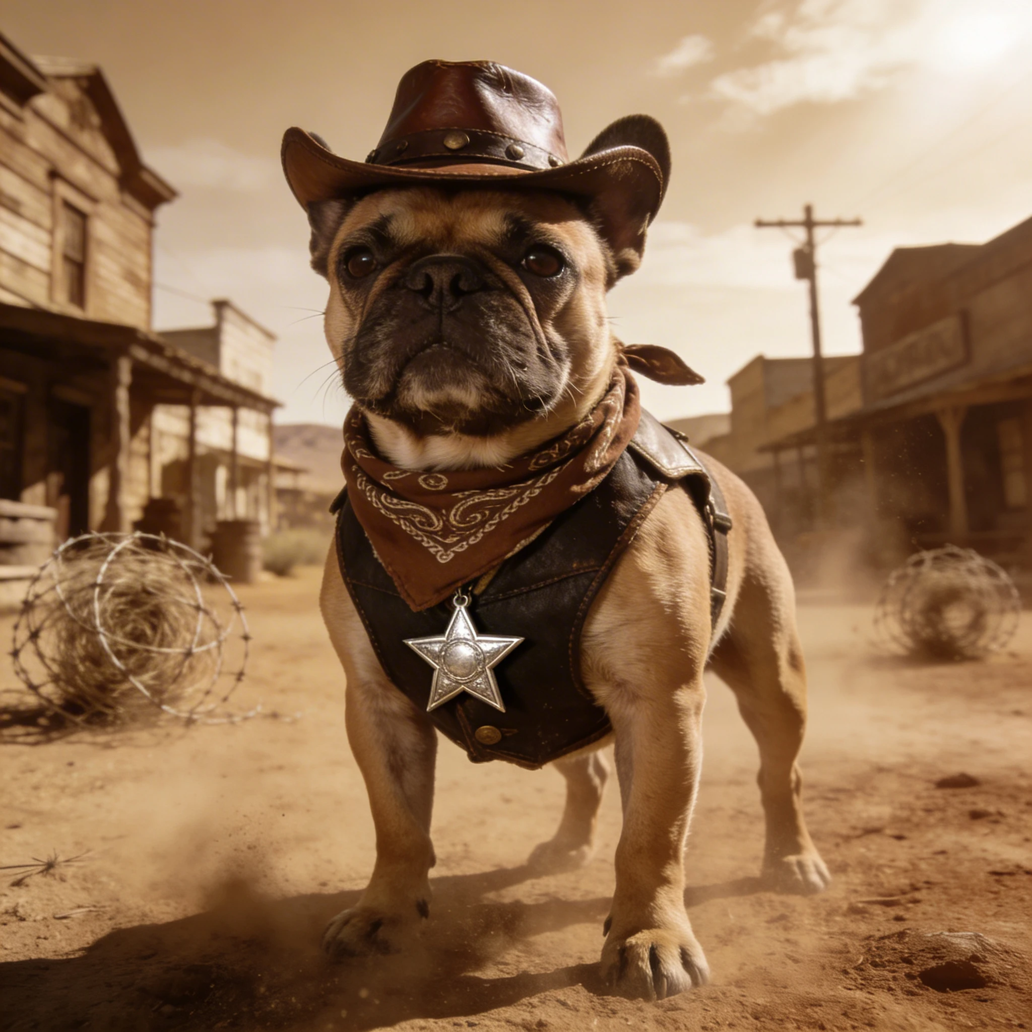 Корги в стиле ковбоя Дикого Запада — Seedream 4.5 промт