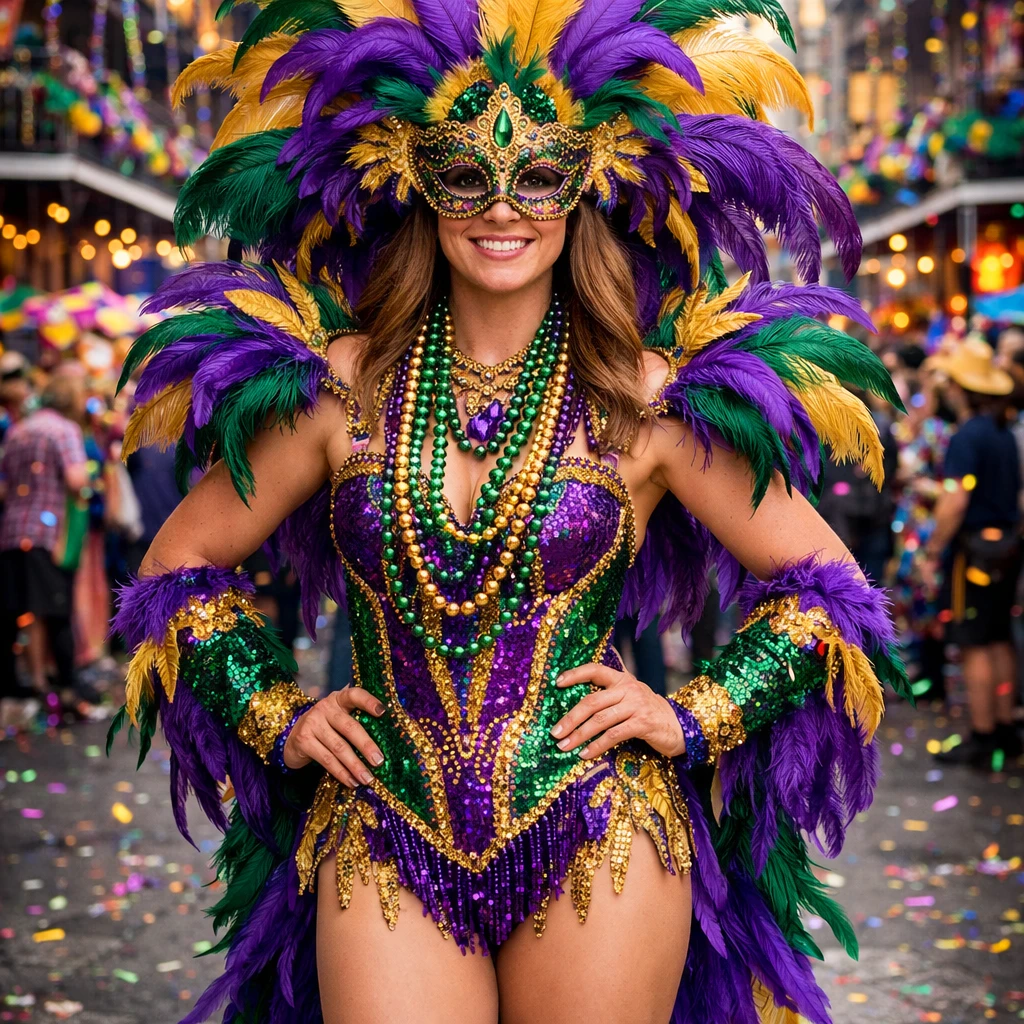 Король Фестиваля «Марди Гра» — GPT Image 1.5 промт
