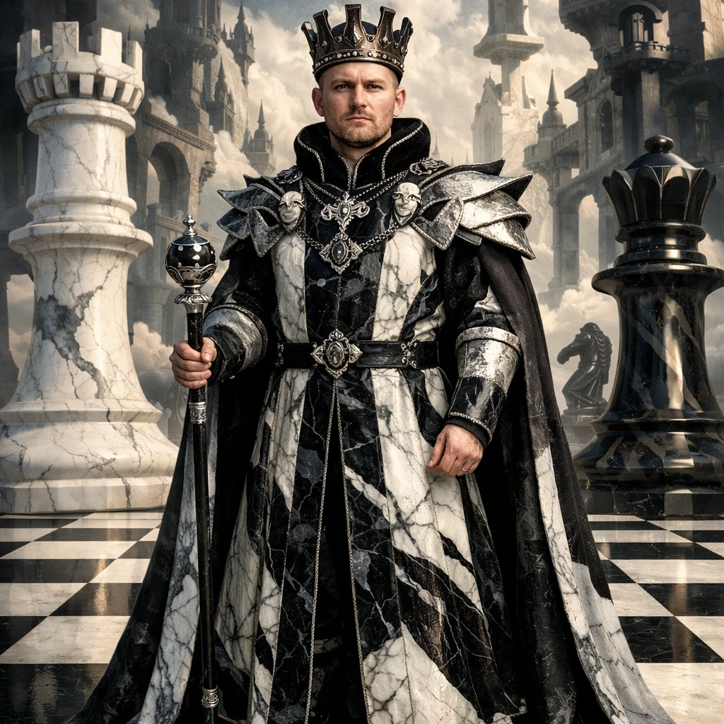 Король/Королева в стиле шахматных фигур — GPT Image 1.5 промт