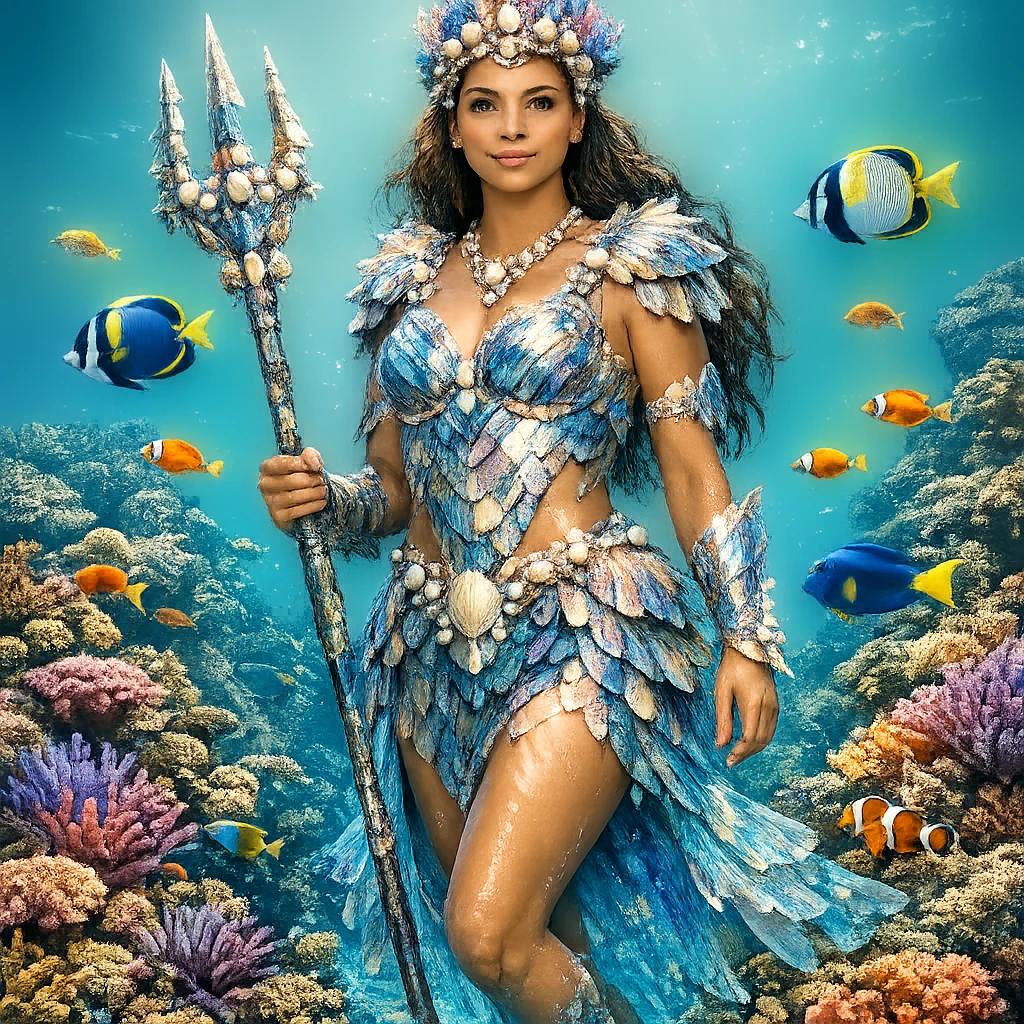 Королева кораллового королевства — GPT Image 1.5 промт