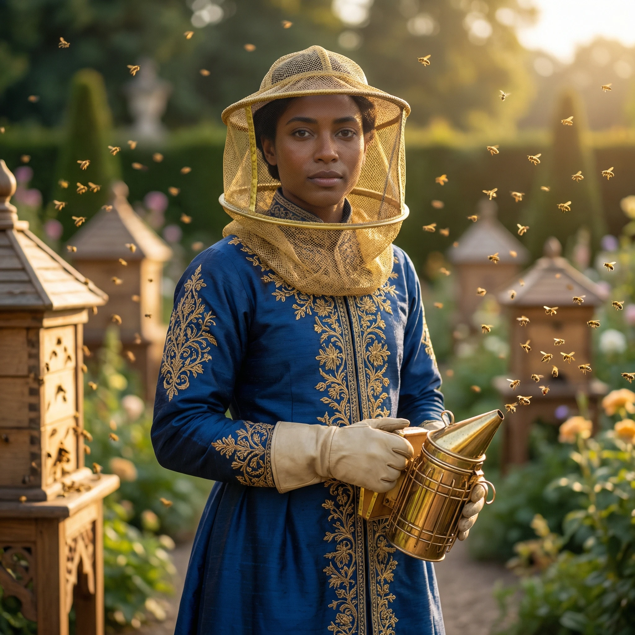 Королевский пчеловод в стиле барокко — Nano Banana Pro промт