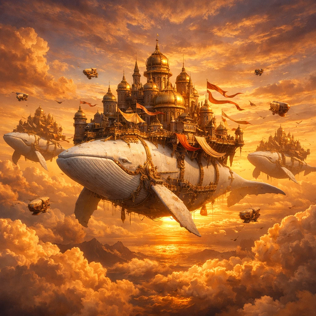 Королевство Облачных Китов — GPT Image 1.5 промт