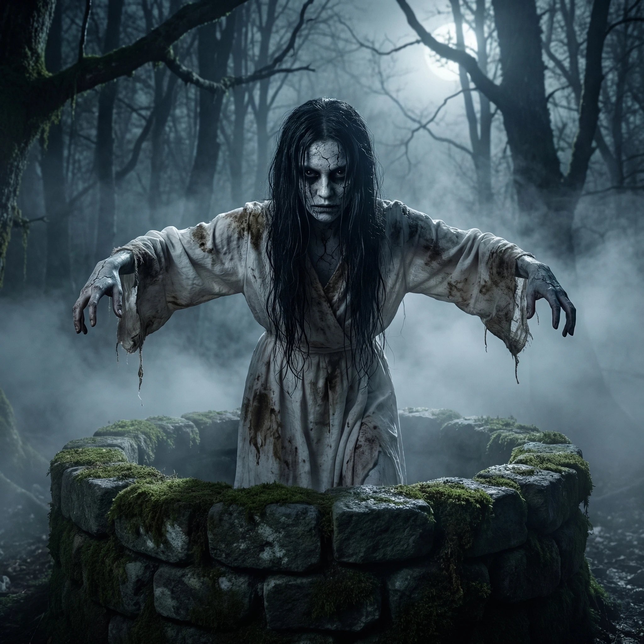 Кошмар на дне колодца — Nano Banana Pro промт