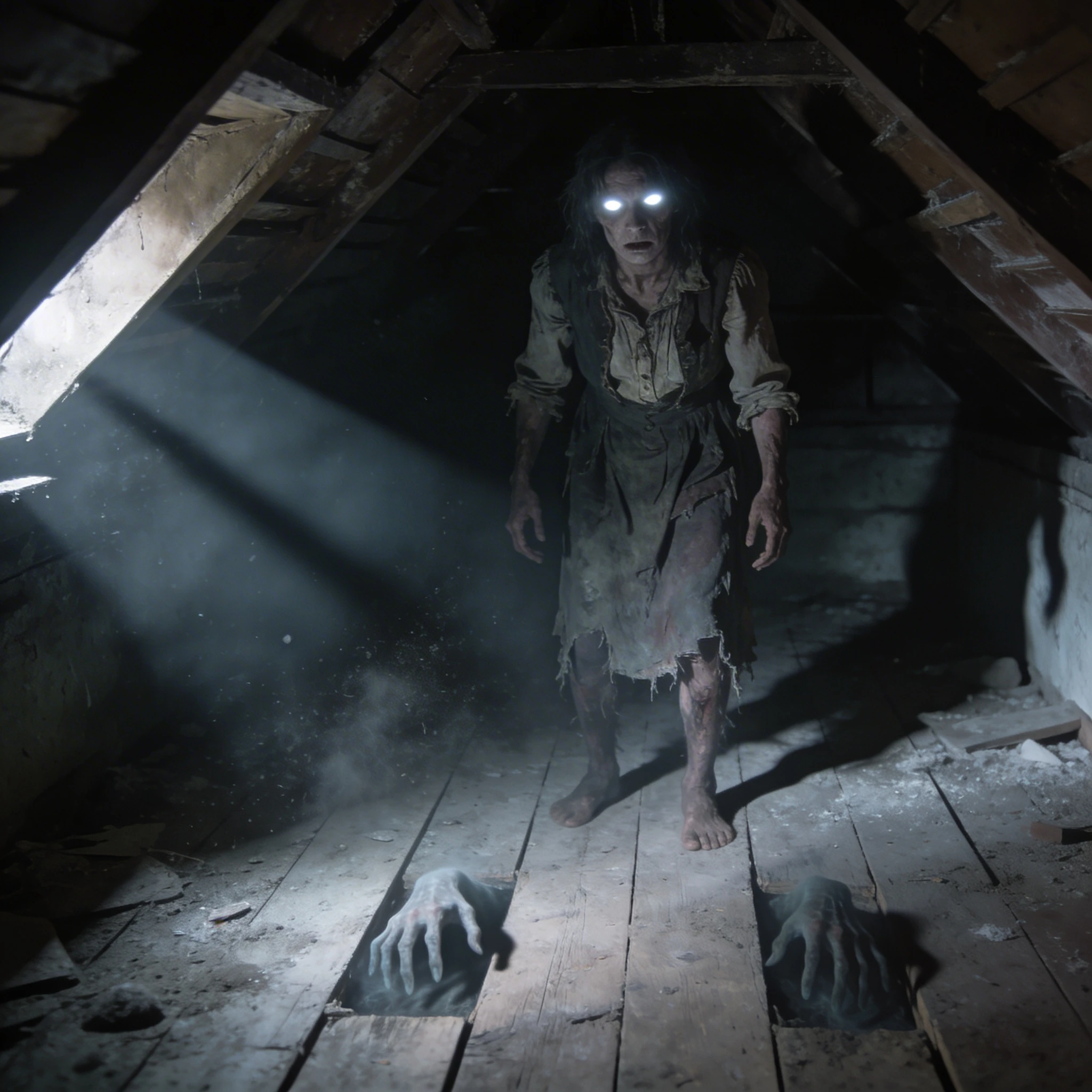 Кошмар на старом чердаке: Хоррор-стиль — Seedream 4.5 промт