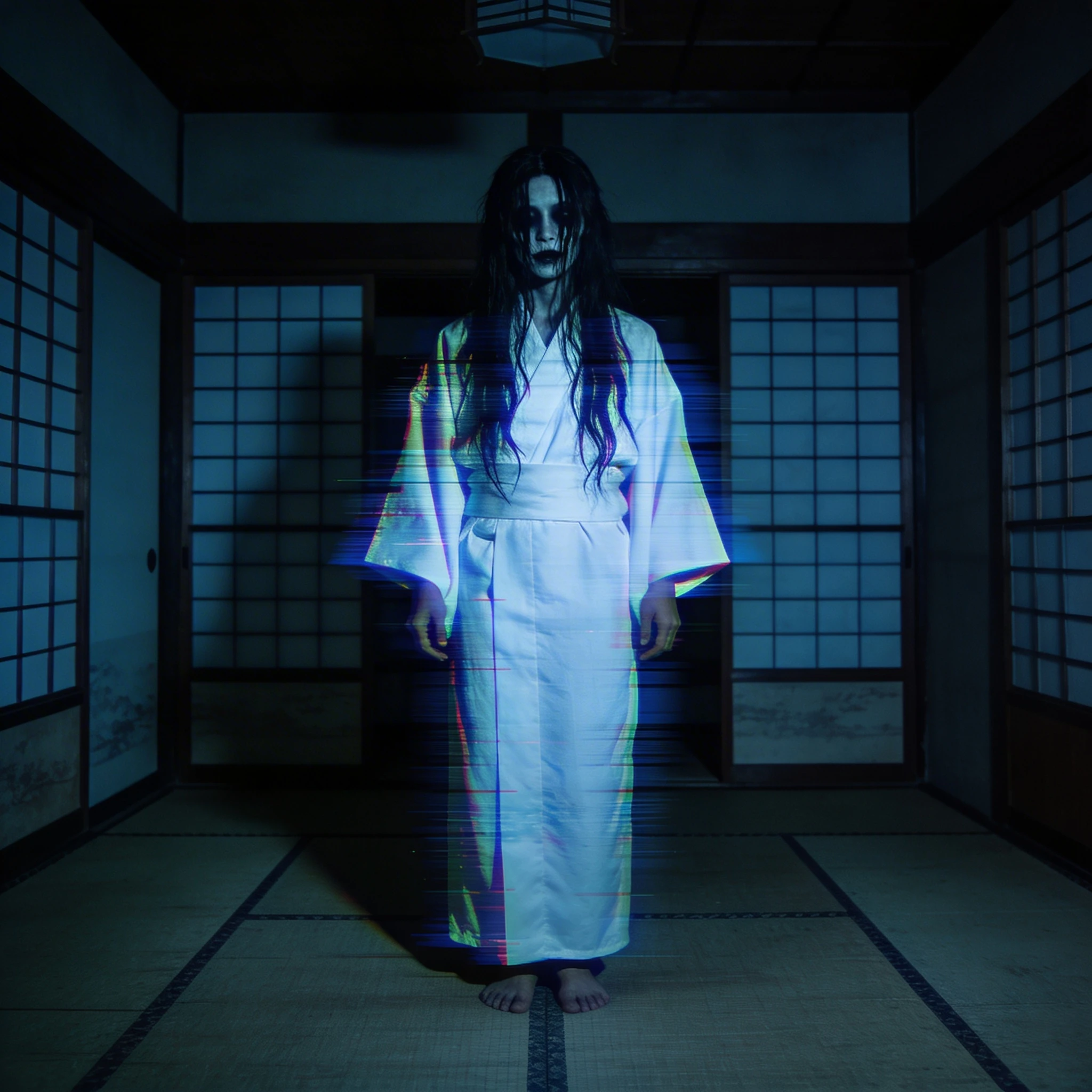 Кошмар в стиле японского хоррора — Seedream 4.5 промт