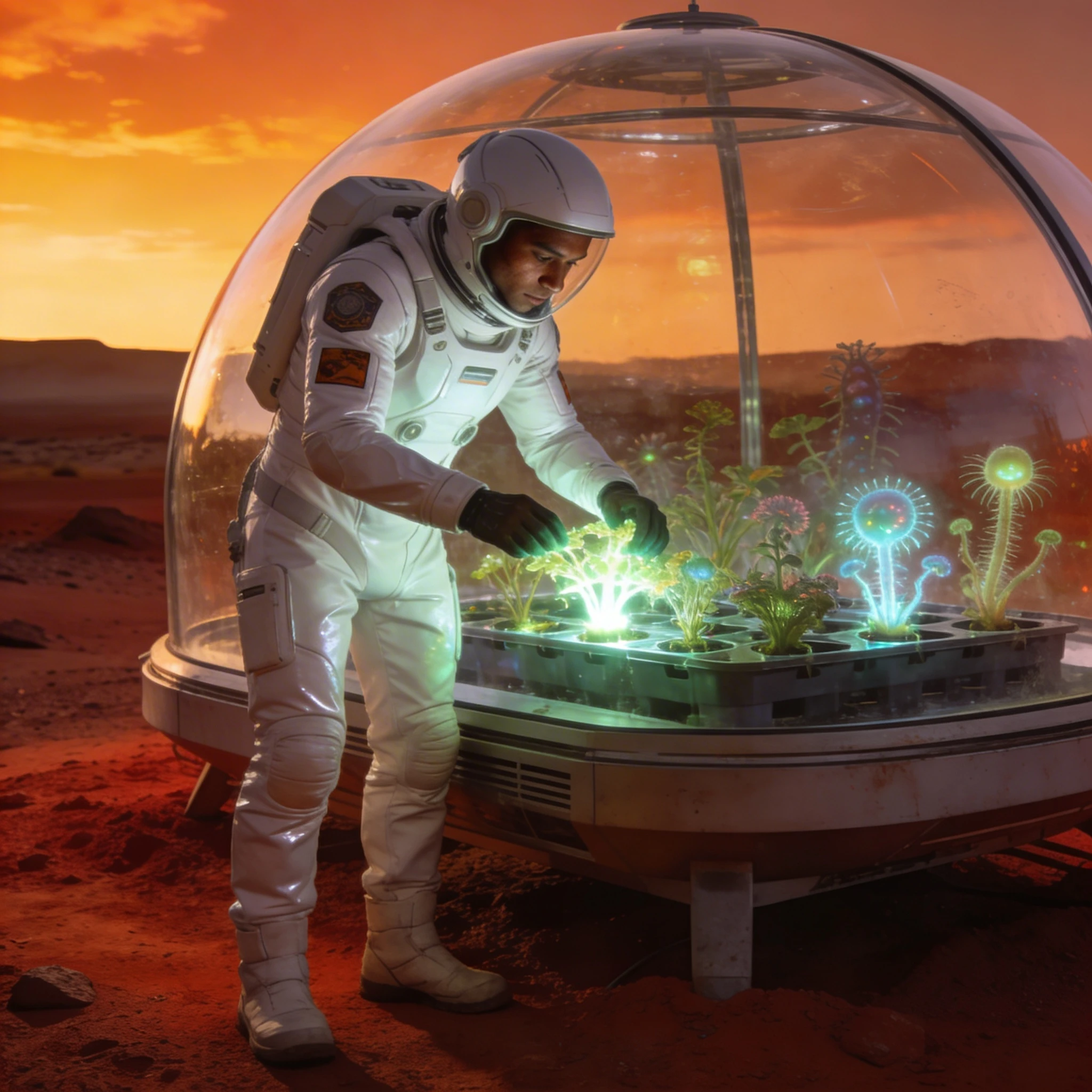 Космический агроном на Марсе — Seedream 4.5 промт