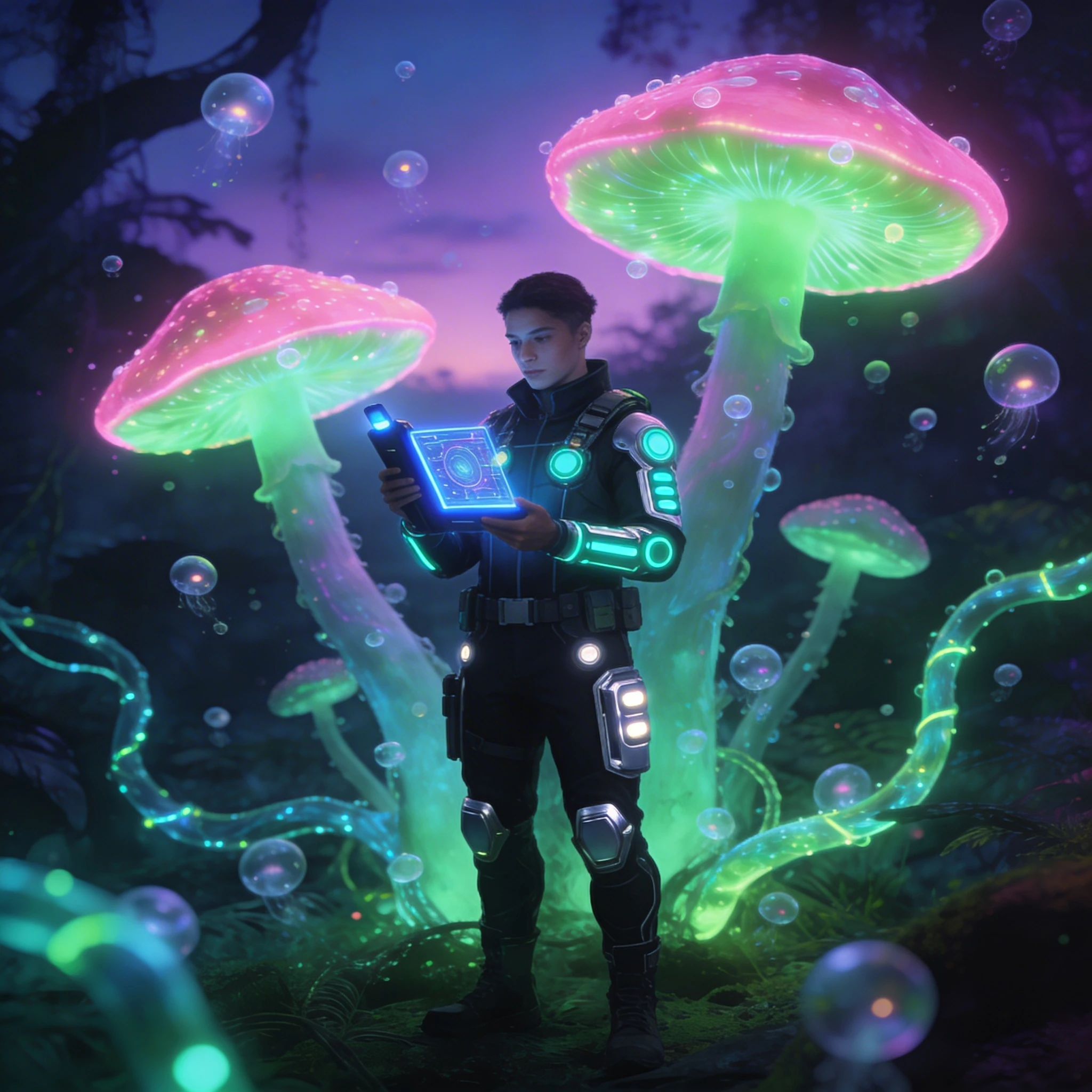 Космический биолог на экзопланете — Seedream 4.5 промт