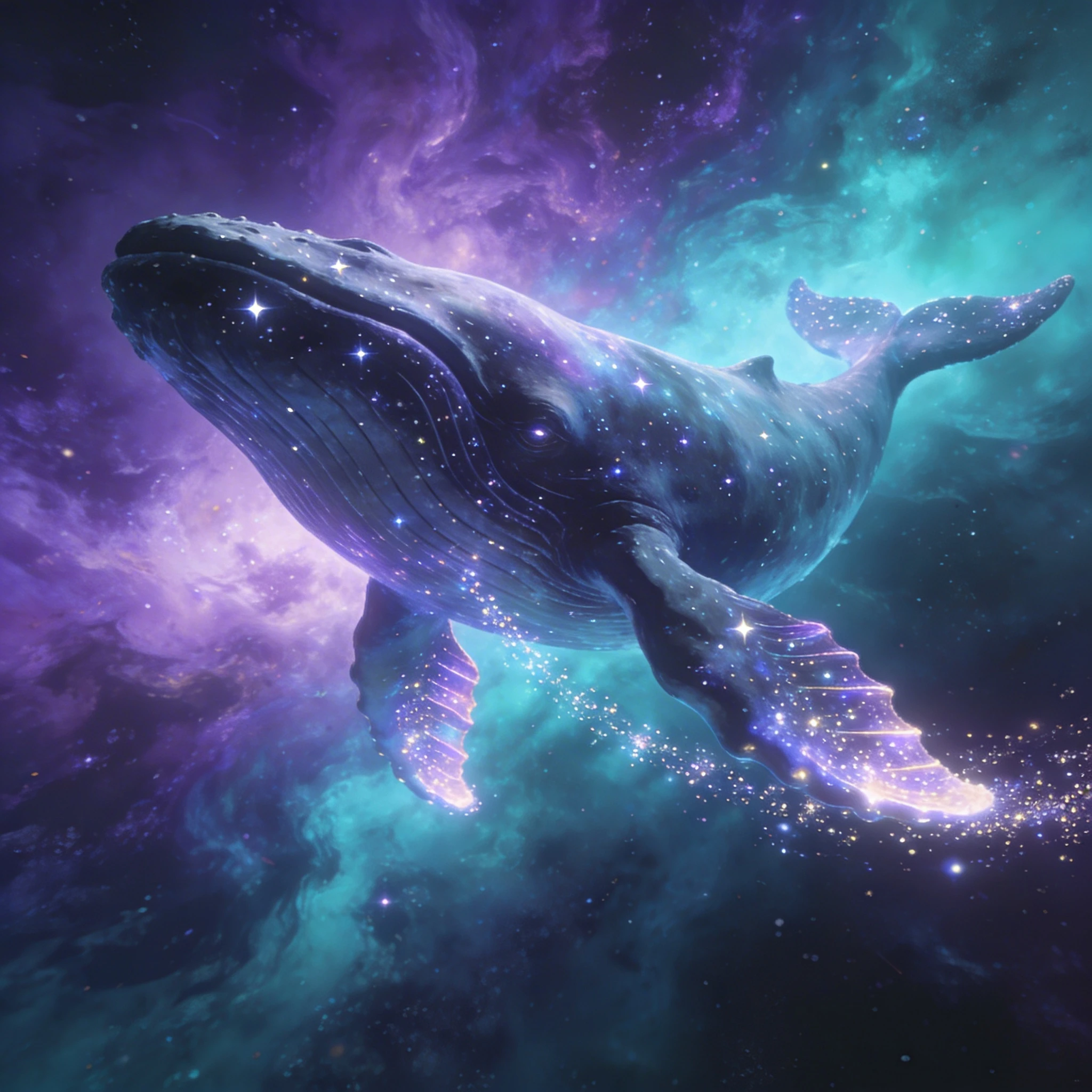 Космический кит среди звезд — Seedream 4.5 промт