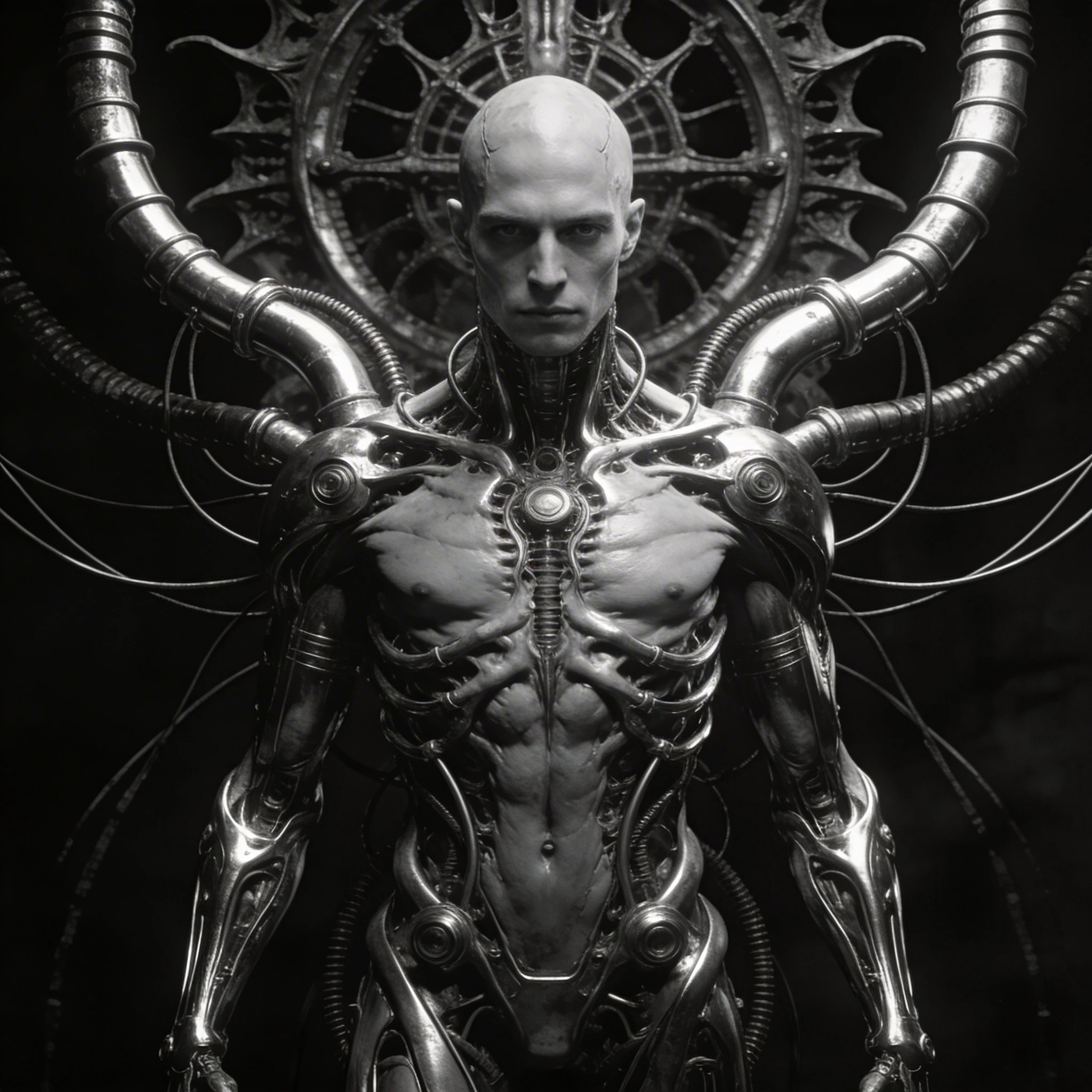 Космический ужас в стиле Ганса Гигера — Seedream 4.5 промт