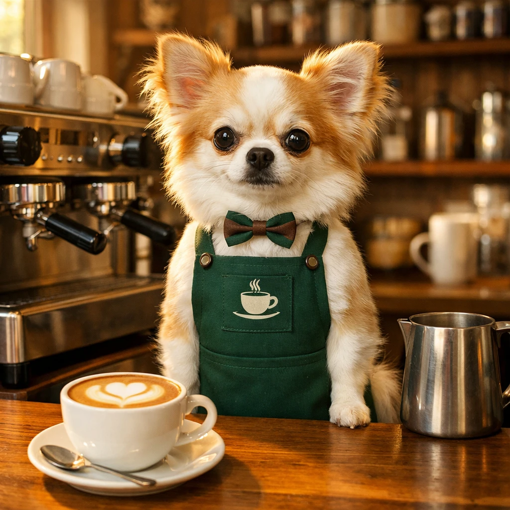 Кот — профессиональный бариста — GPT Image 1.5 промт