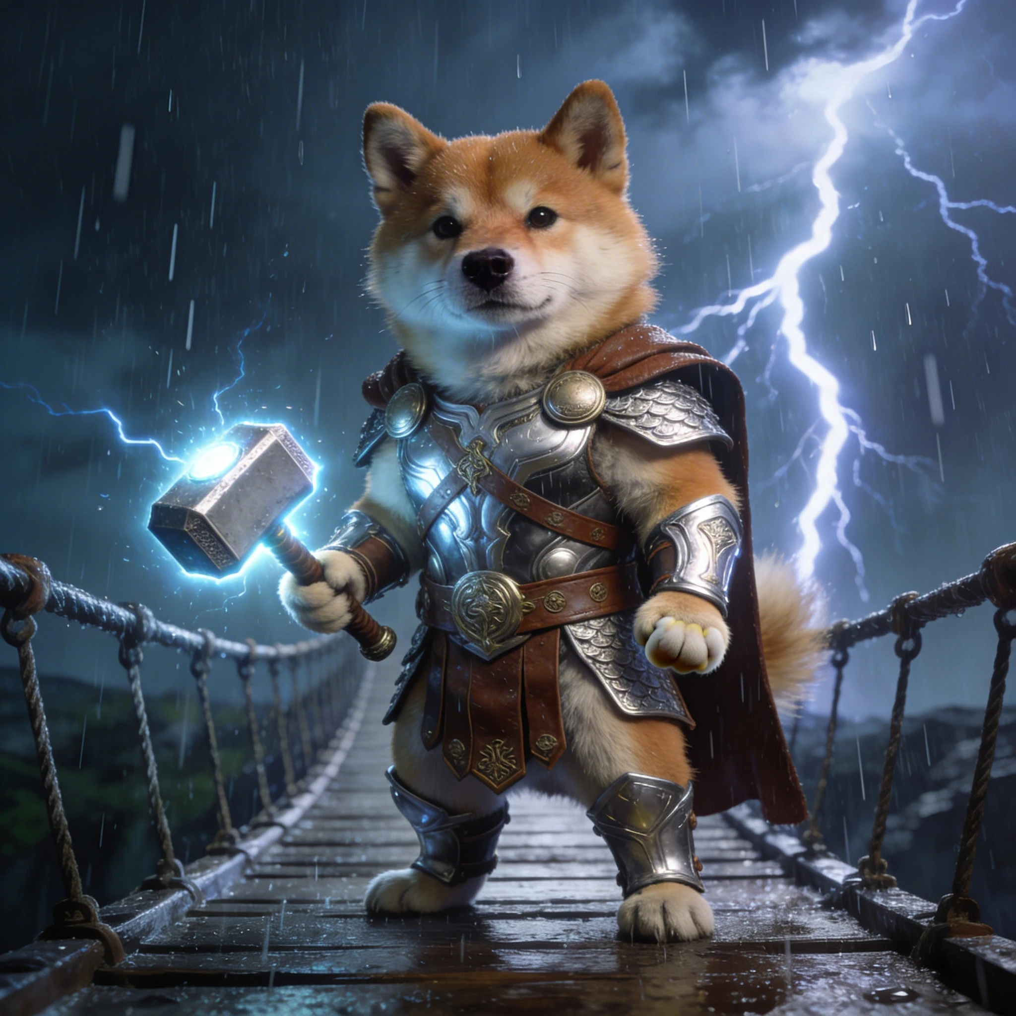 Кот — Скандинавский Бог Грома — Seedream 4.5 промт