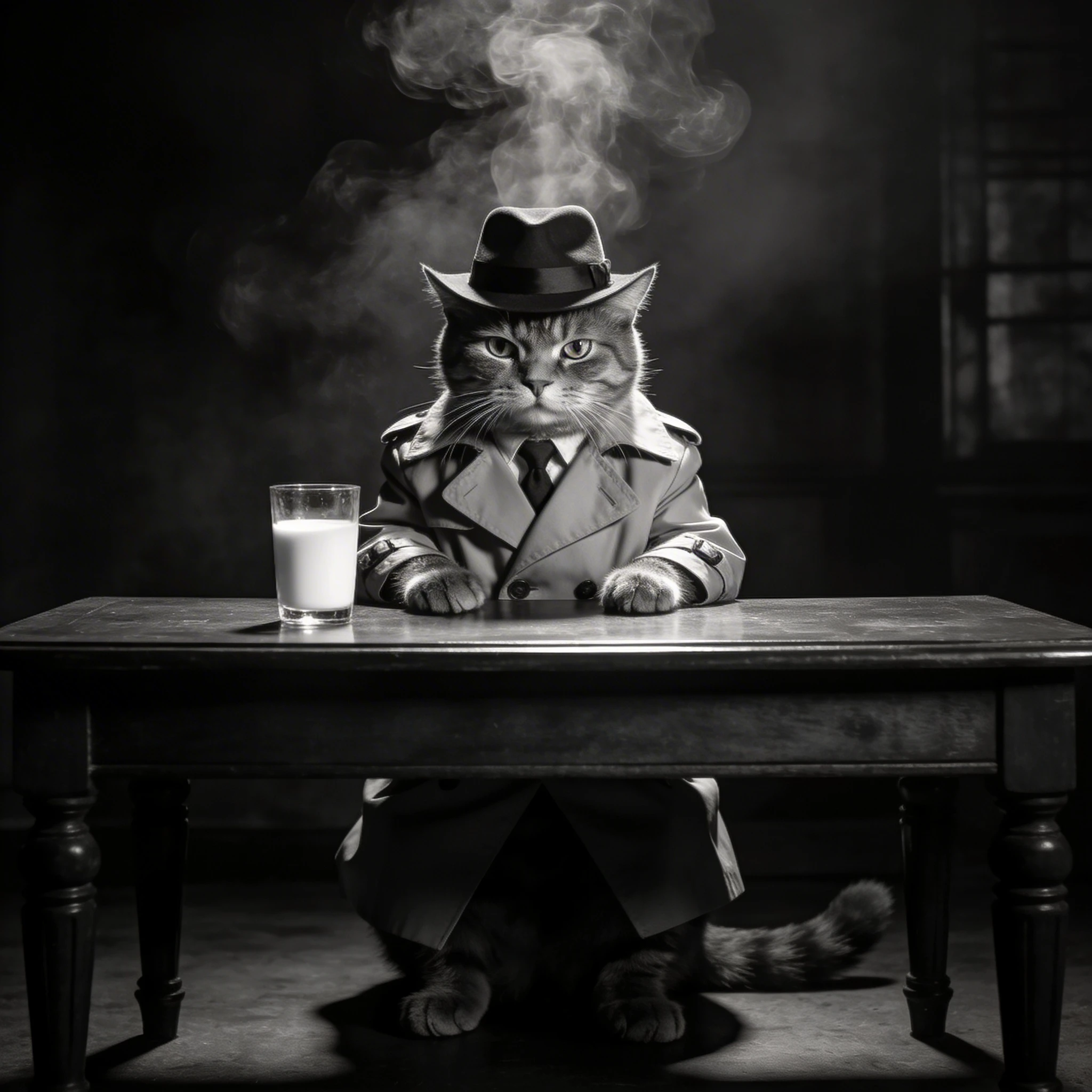 Кот-суперзлодей в стиле Нуар — Seedream 4.5 промт