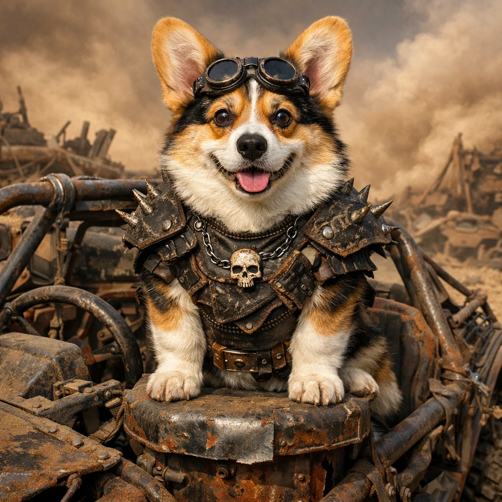 Кот в стиле 'Безумного Макса' — GPT Image 1.5 промт