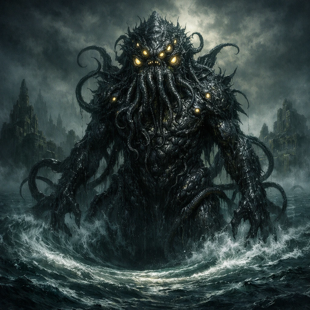 Лавкрафтовский ужас: Глубоководный монстр — GPT Image 1.5 промт