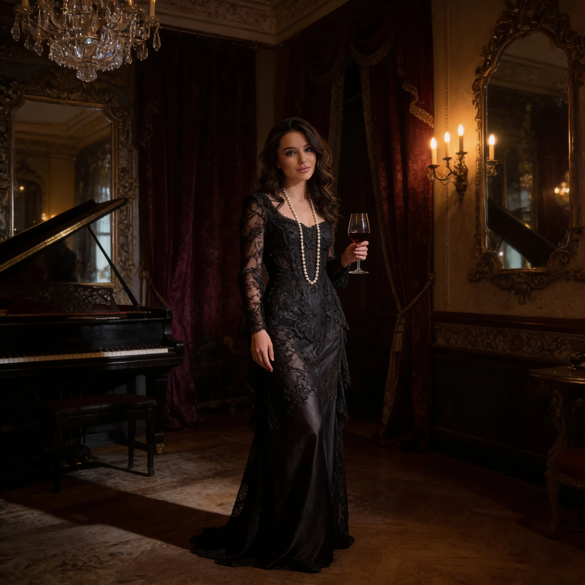 Леди Серебряного века: Салонный портрет — Seedream 4.5 промт