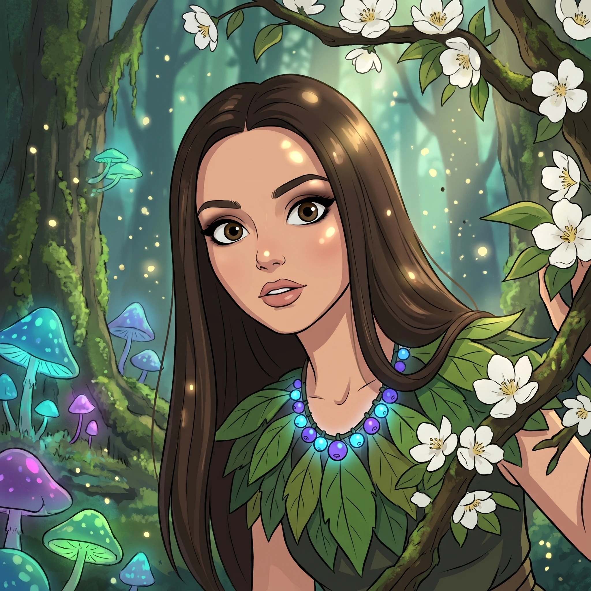 Лесная фея в стиле 2D анимации — Nano Banana Pro промт