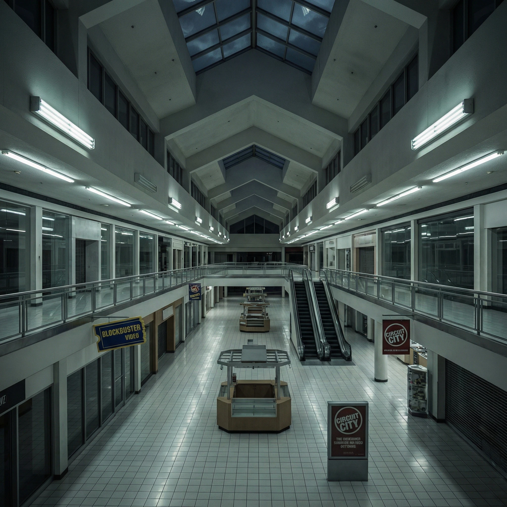 Лиминальное пространство: Вечный торговый центр — Nano Banana Pro промт