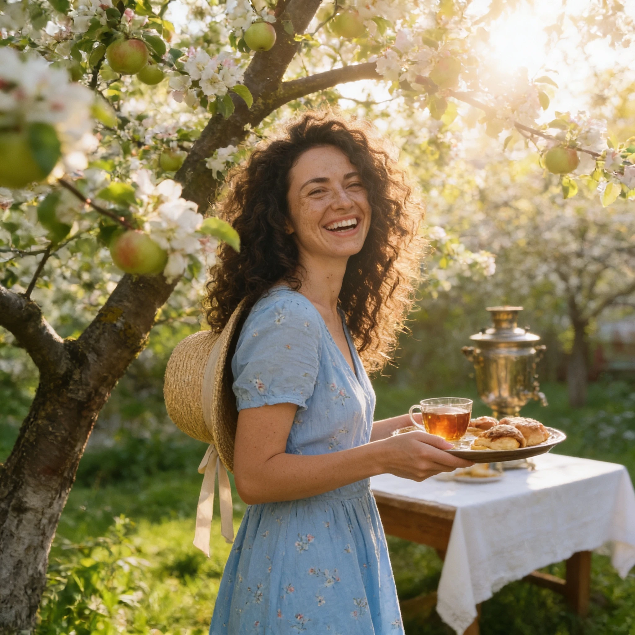 Майские праздники в цветущем саду — Seedream 4.5 промт