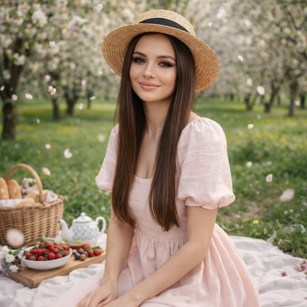 Майский Пикник: Цветущий Сад — GPT Image 1.5 промт