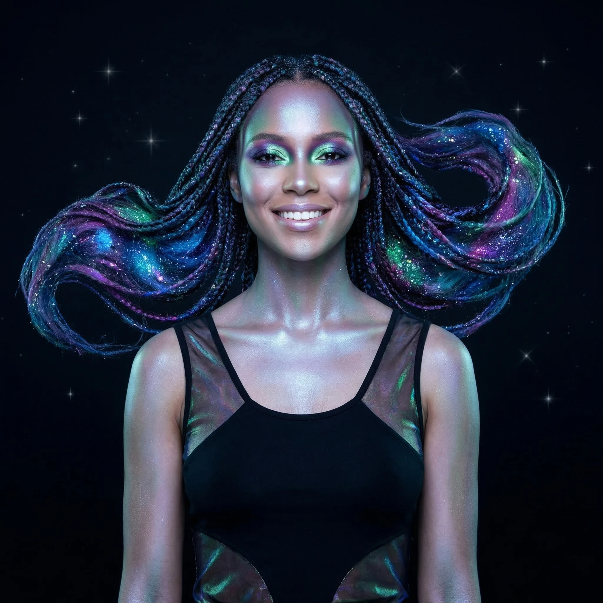 Макияж «Северное сияние» — Nano Banana Pro промт