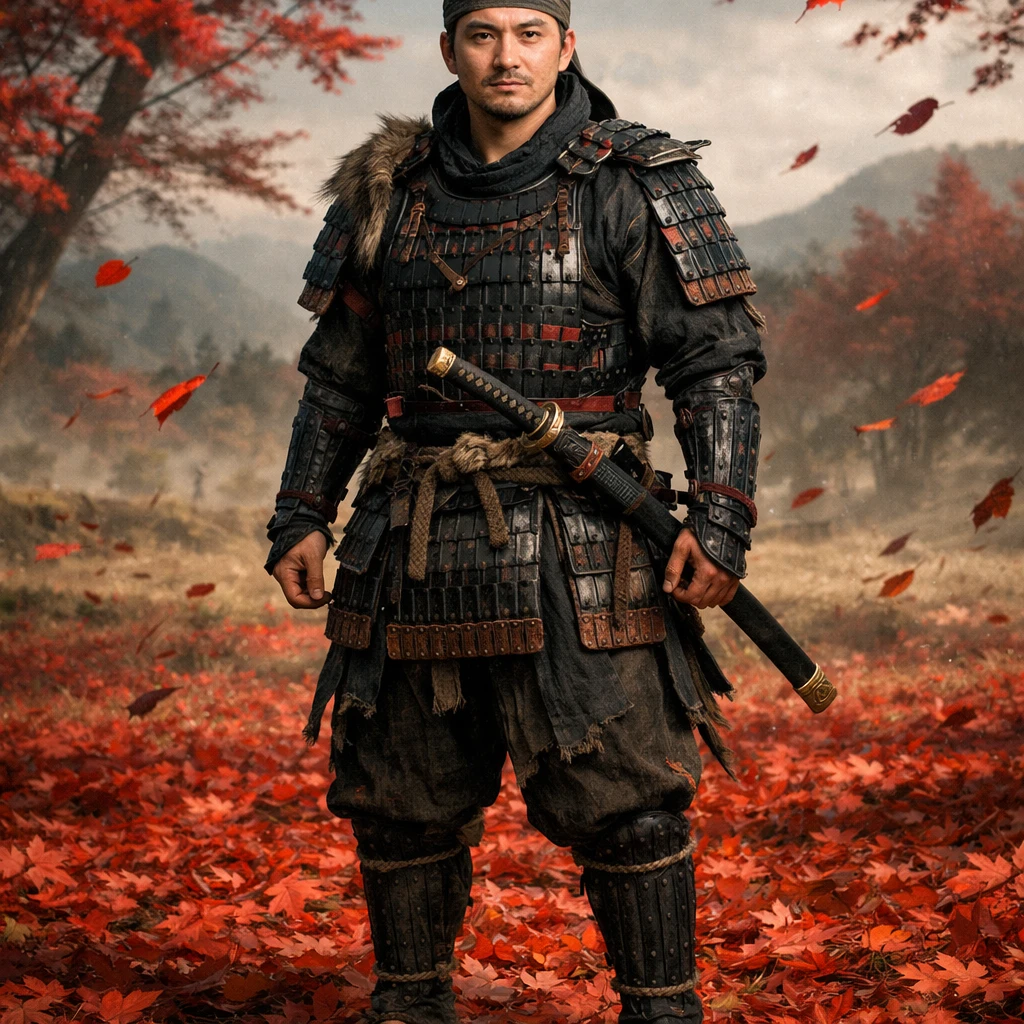 Мастер меча в духе Ghost of Tsushima — GPT Image 1.5 промт