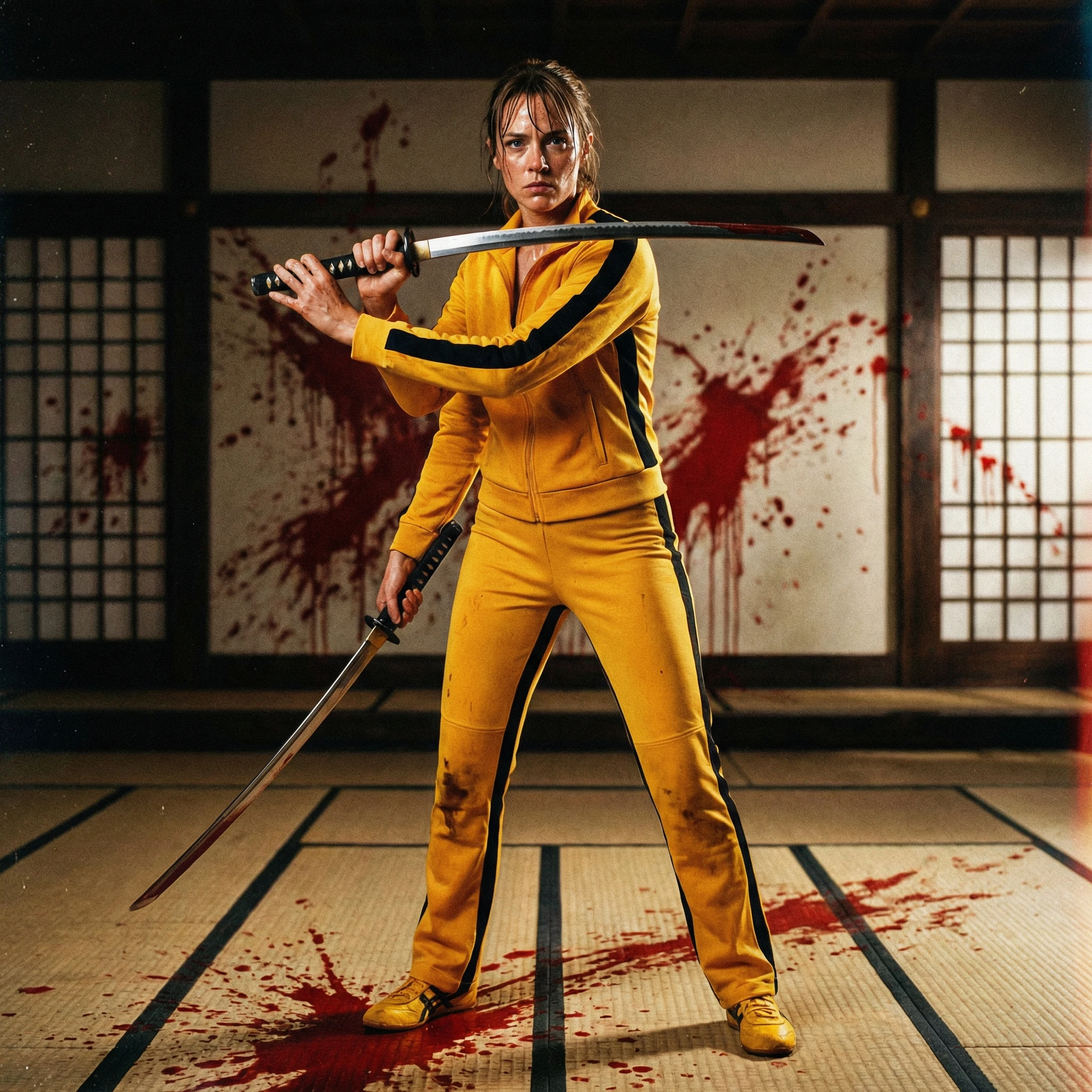 Мастер меча в духе Убить Билла — Nano Banana Pro промт