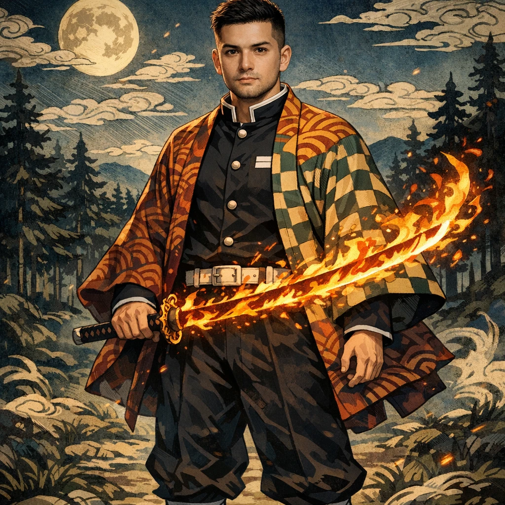 Мастер меча в стиле аниме «Клинок» — GPT Image 1.5 промт