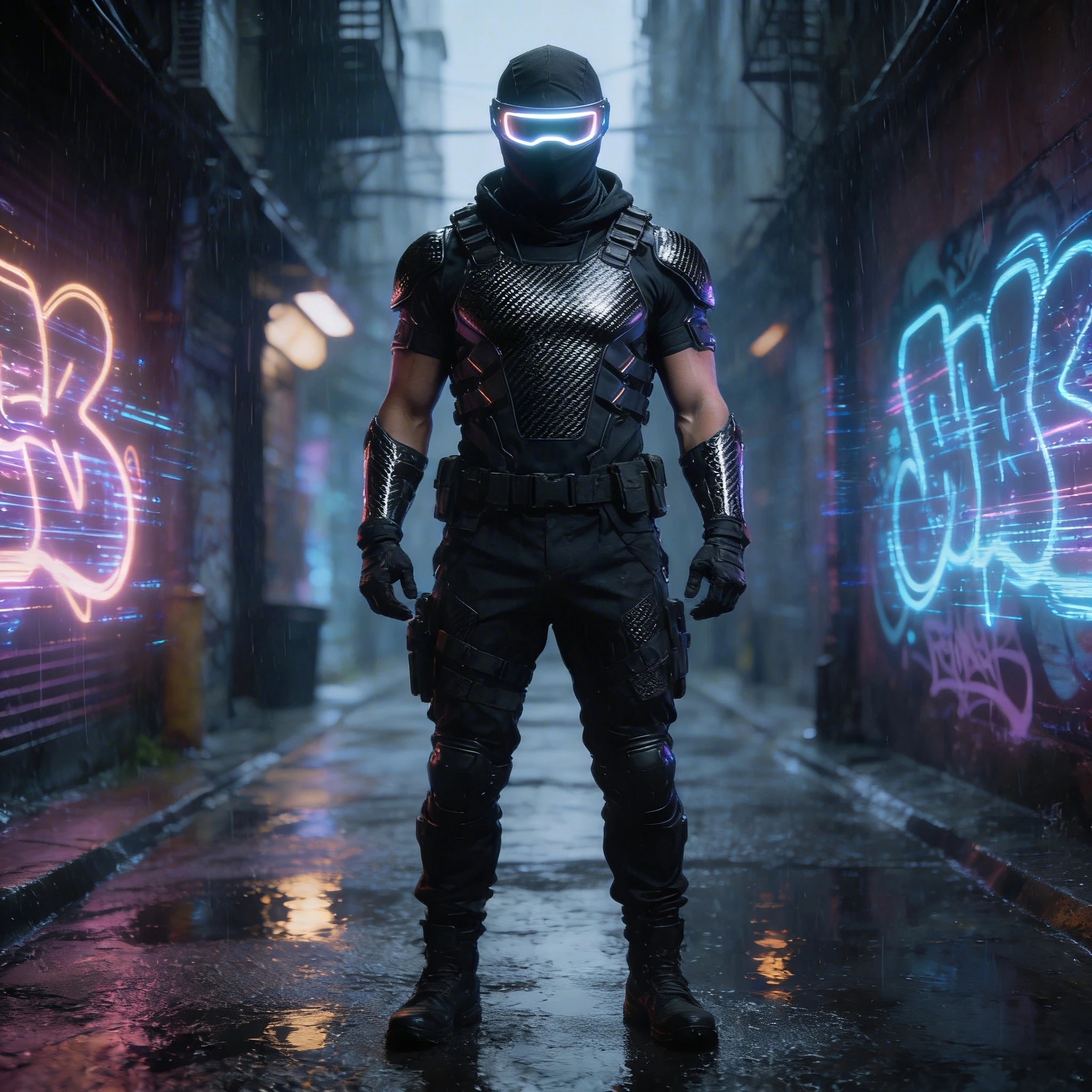 Мастер меча в стиле Cyber-Punk 2.0 — Seedream 4.5 промт