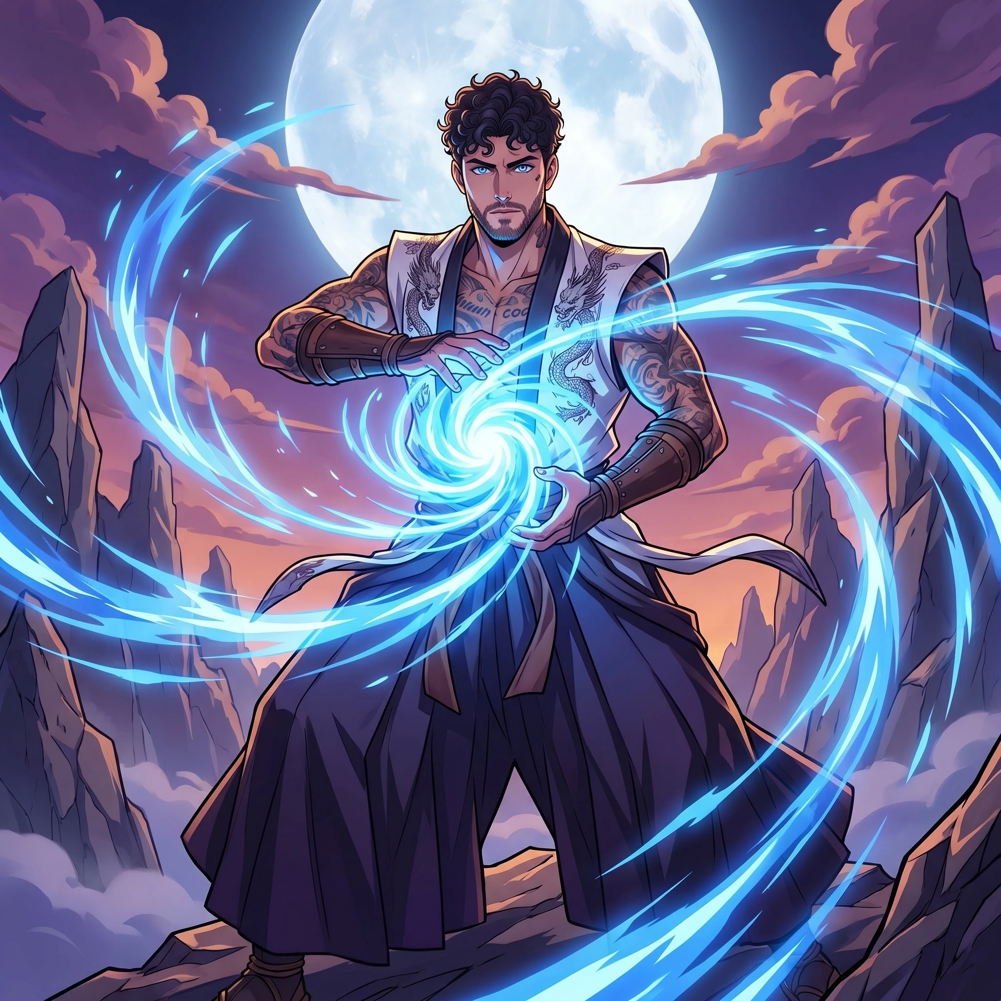 Мастер Стихии: Аниме-Воин — Nano Banana Pro промт